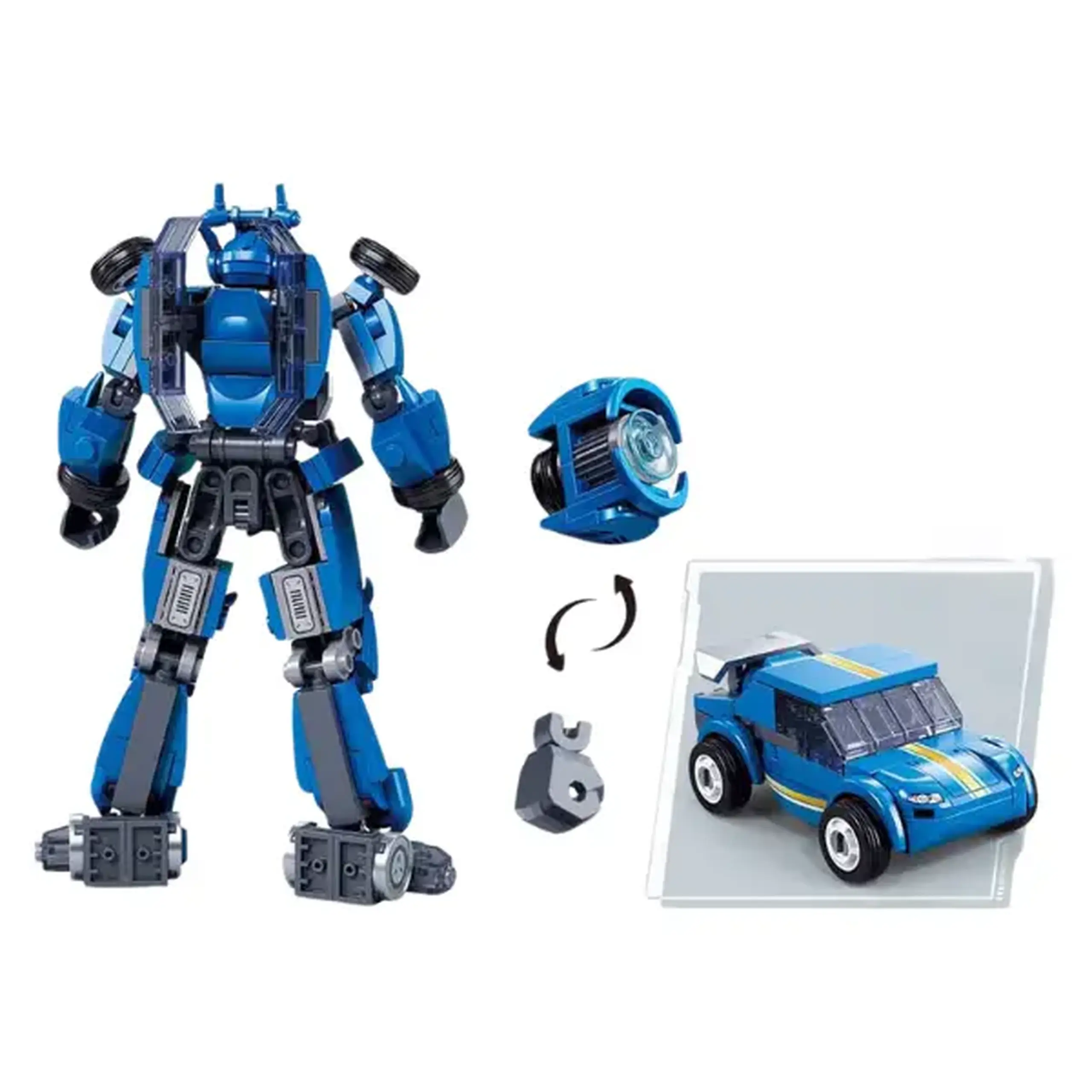 Set de construcție "Robot-Mașină sport 2 în 1", 253 elem.