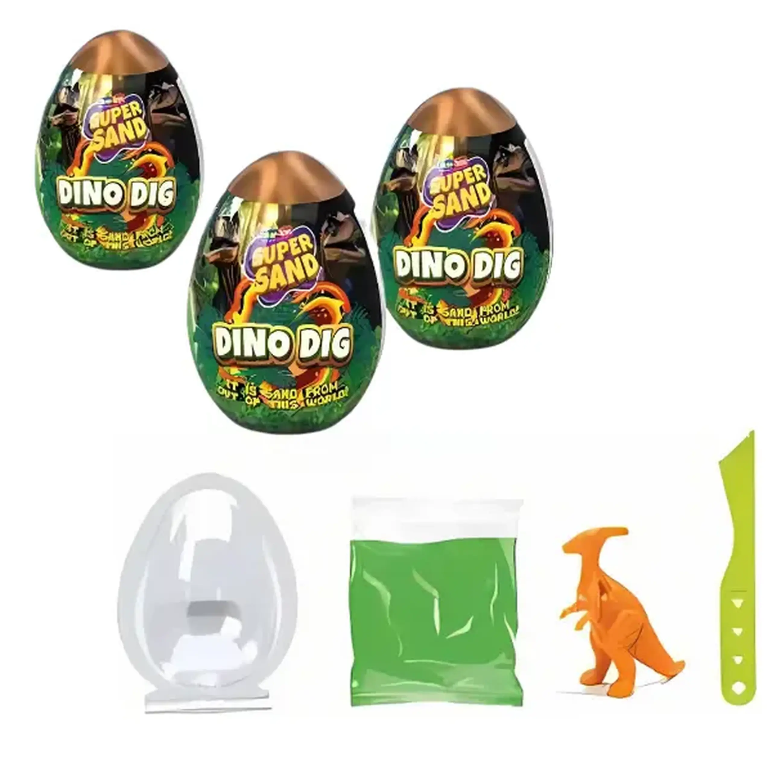 Set cinetic în ou "Dinozauri"