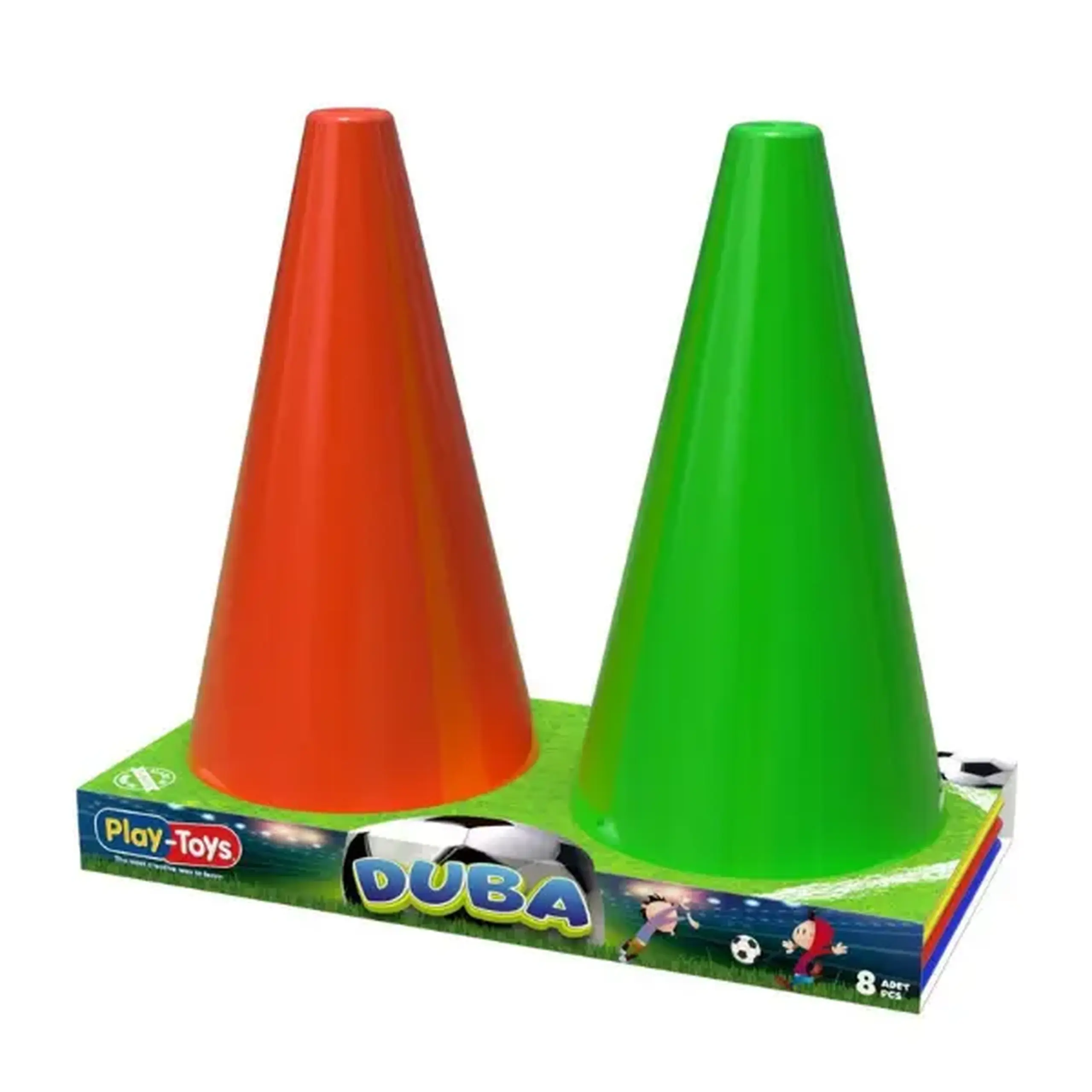 Set de conuri colorate, ass. (8 piese)