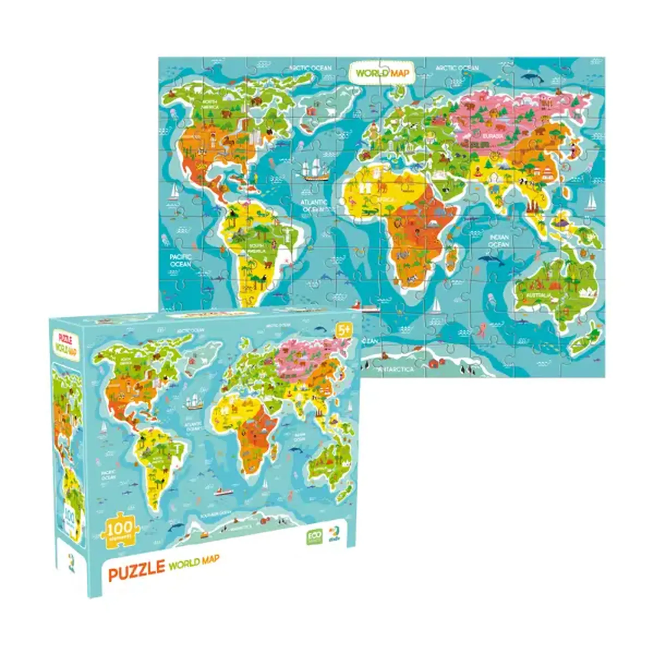 Puzzle "Harta Lumei", 100 elemente