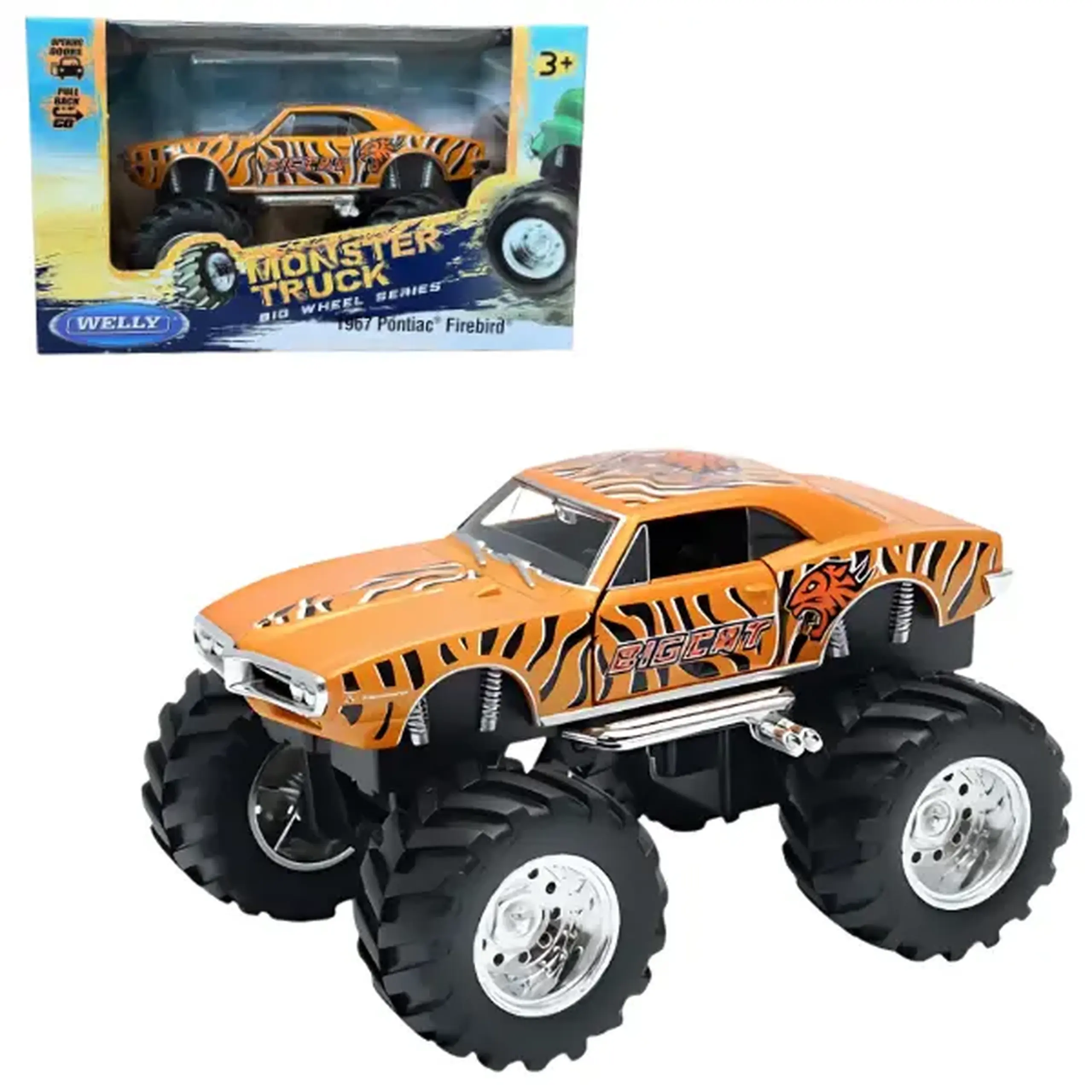 Monster Truck metalic 1:38 1967 Pontiac Firebird, Big Wheel
