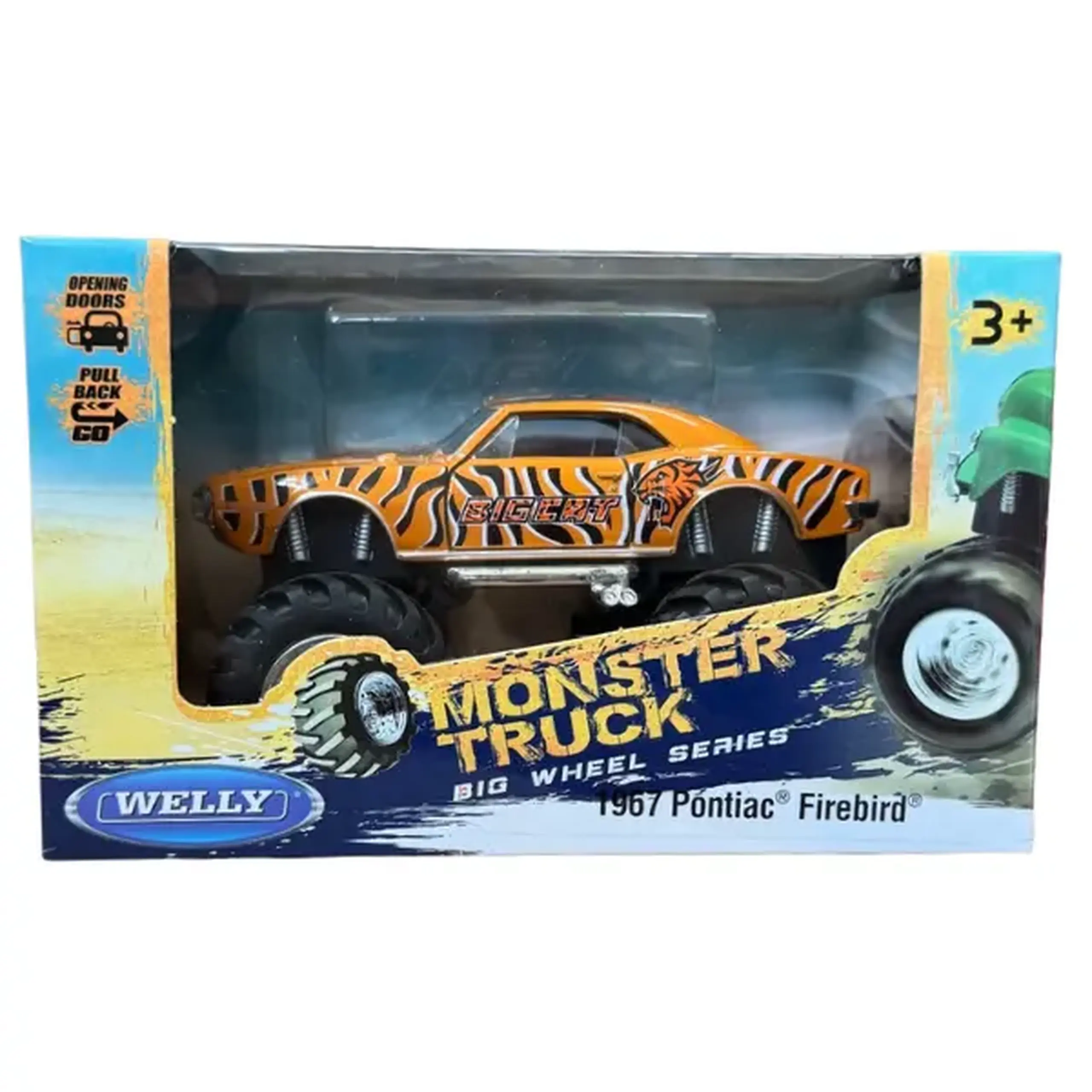Monster Truck metalic 1:38 1967 Pontiac Firebird, Big Wheel