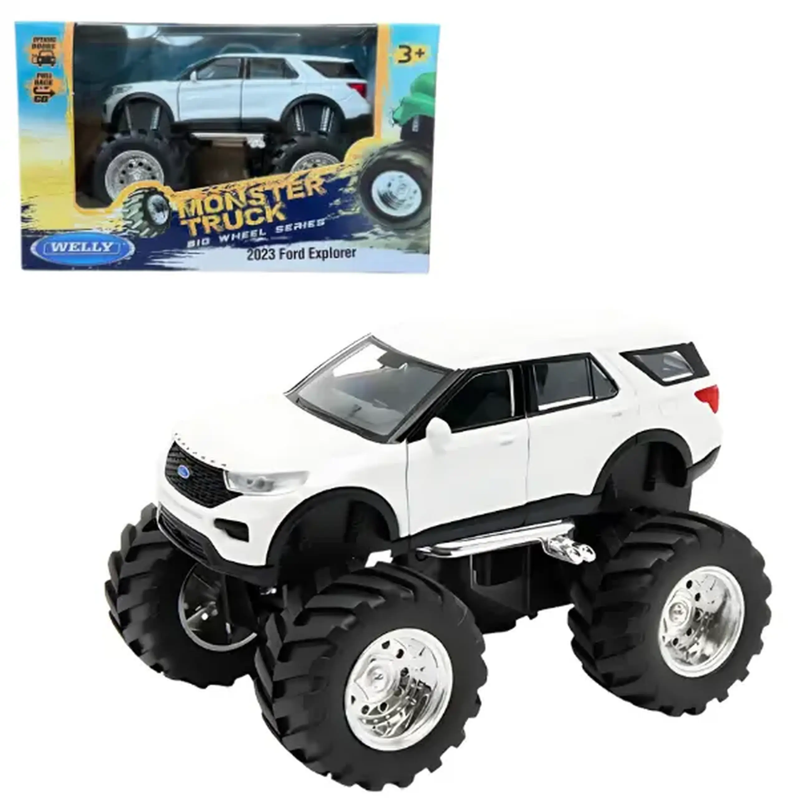 Monster Truck metalic 1:38 2023 Ford Explorer, Big Wheel