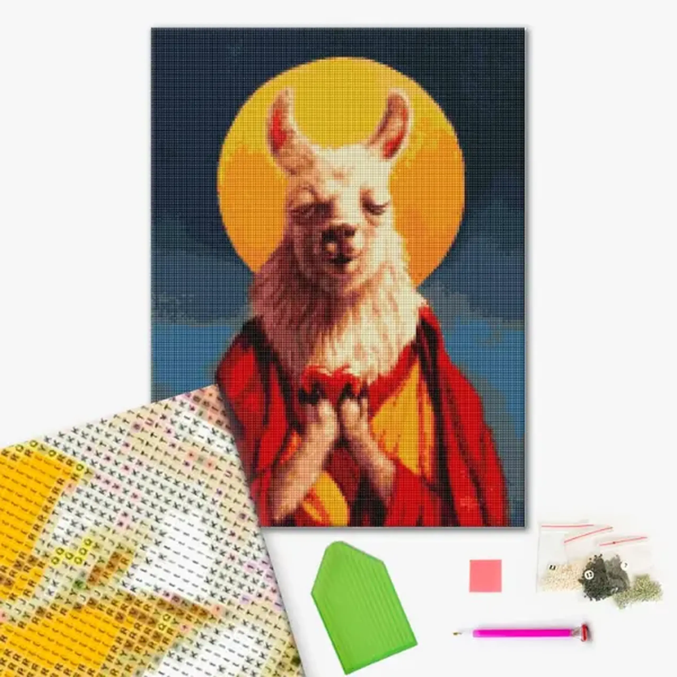 Mozaic cu diamante 40*50 сm (fără cutie) – Dalai - Lama, Lucia Heffernan