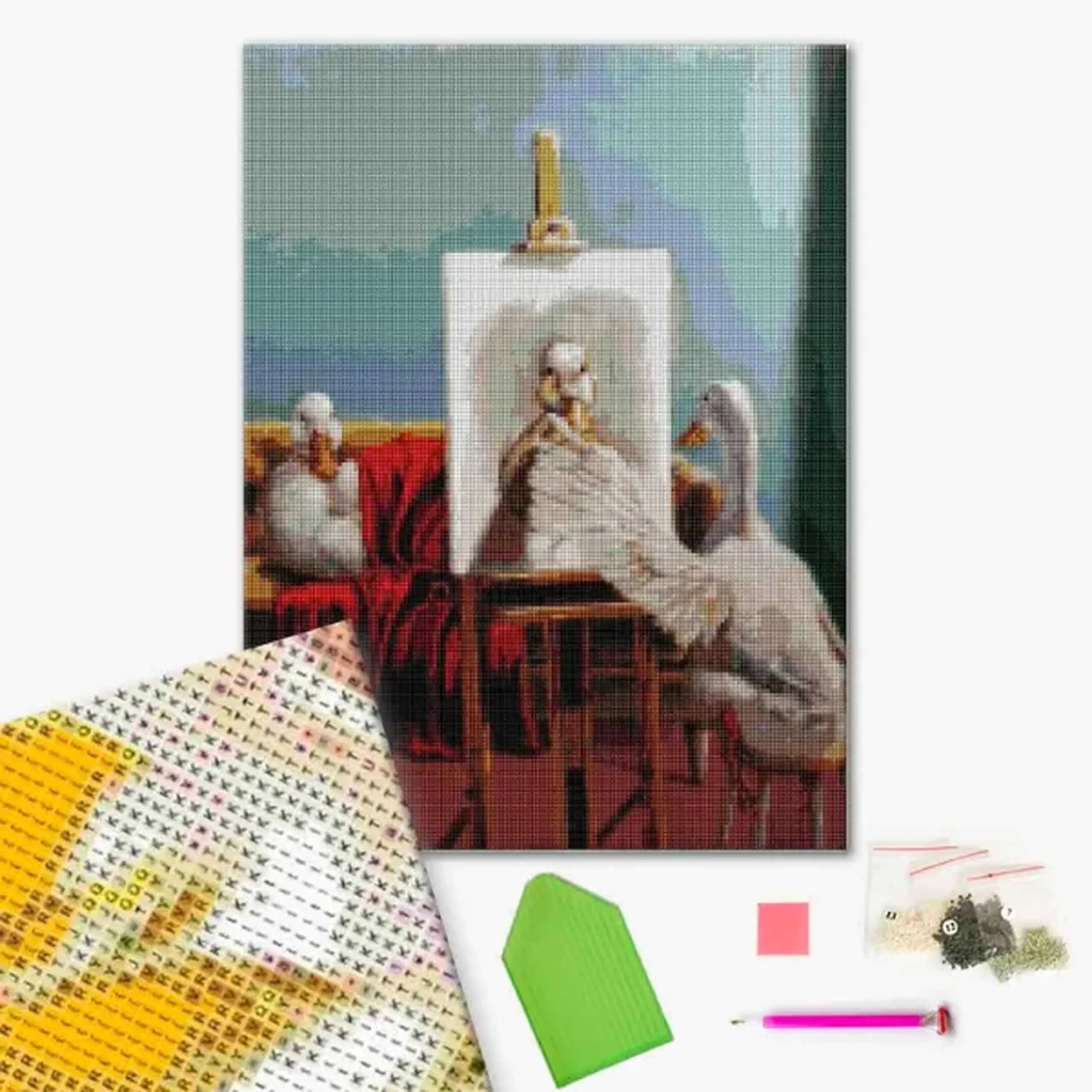 Mozaic cu diamante 40*50 сm (fără cutie) – Rața - Atelier, Lucia Heffernan