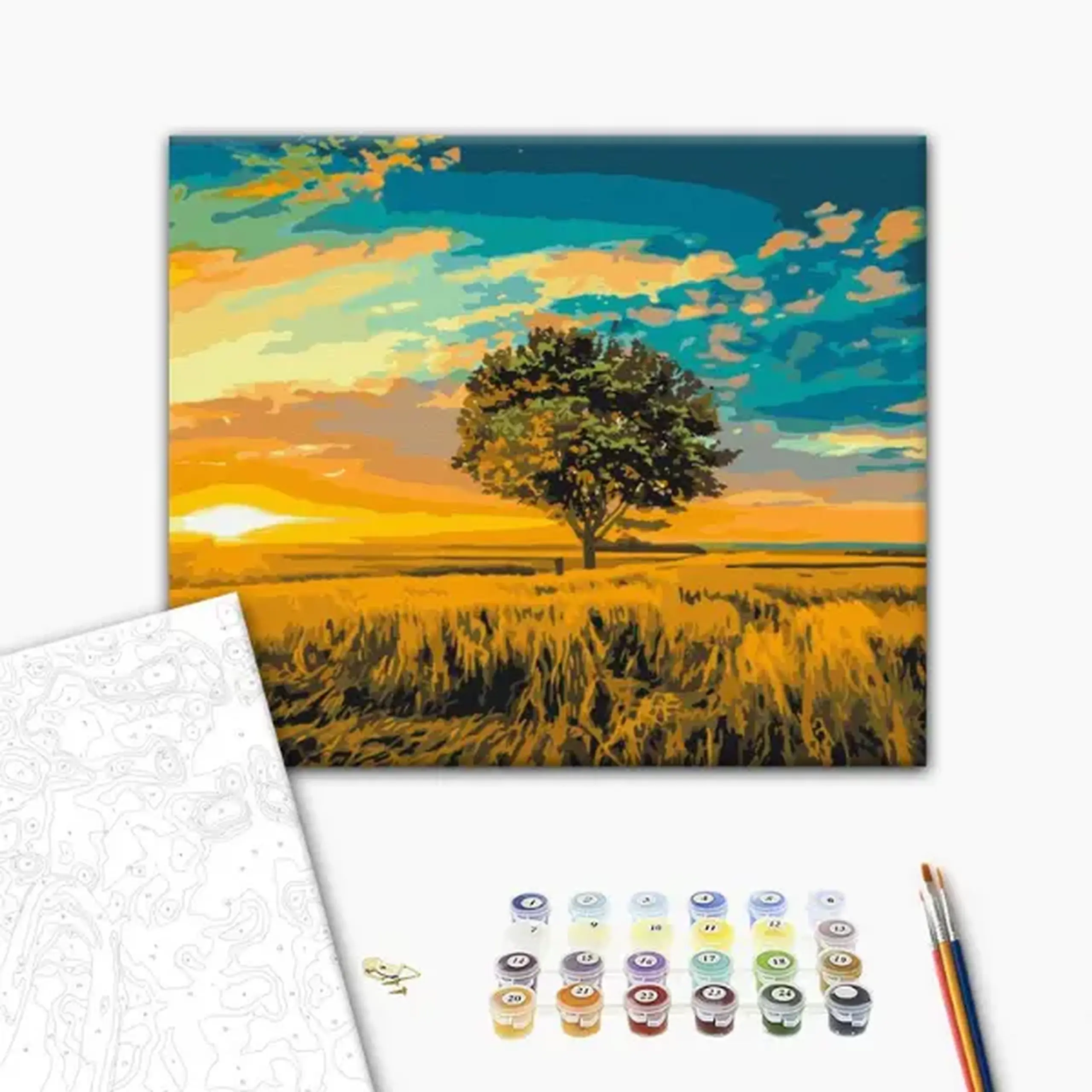 Pictură pe numere 40x50 cm (în cutie) – Apus de aur