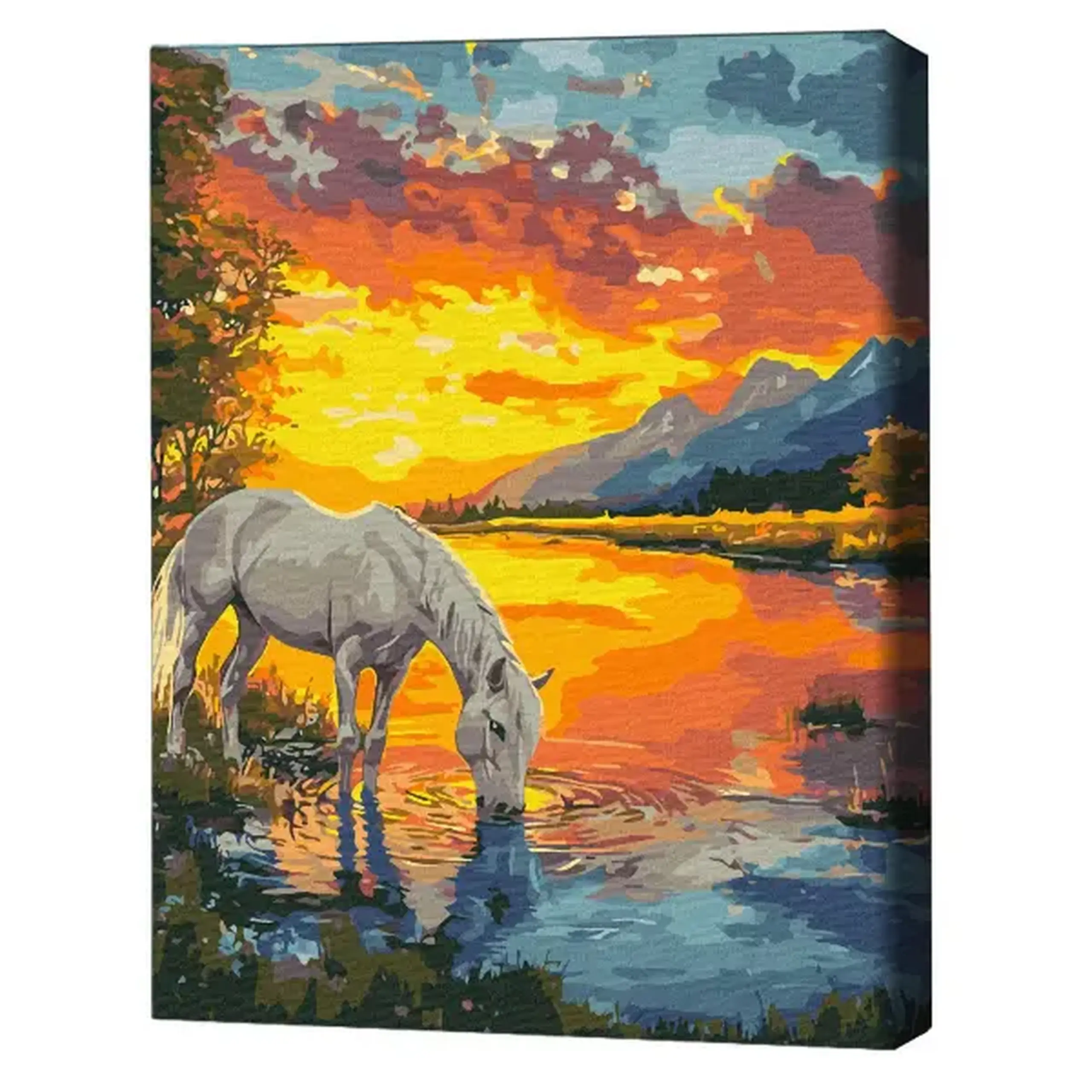 Pictură pe numere 40х50 cm (fără cutie) – Un cal în zori