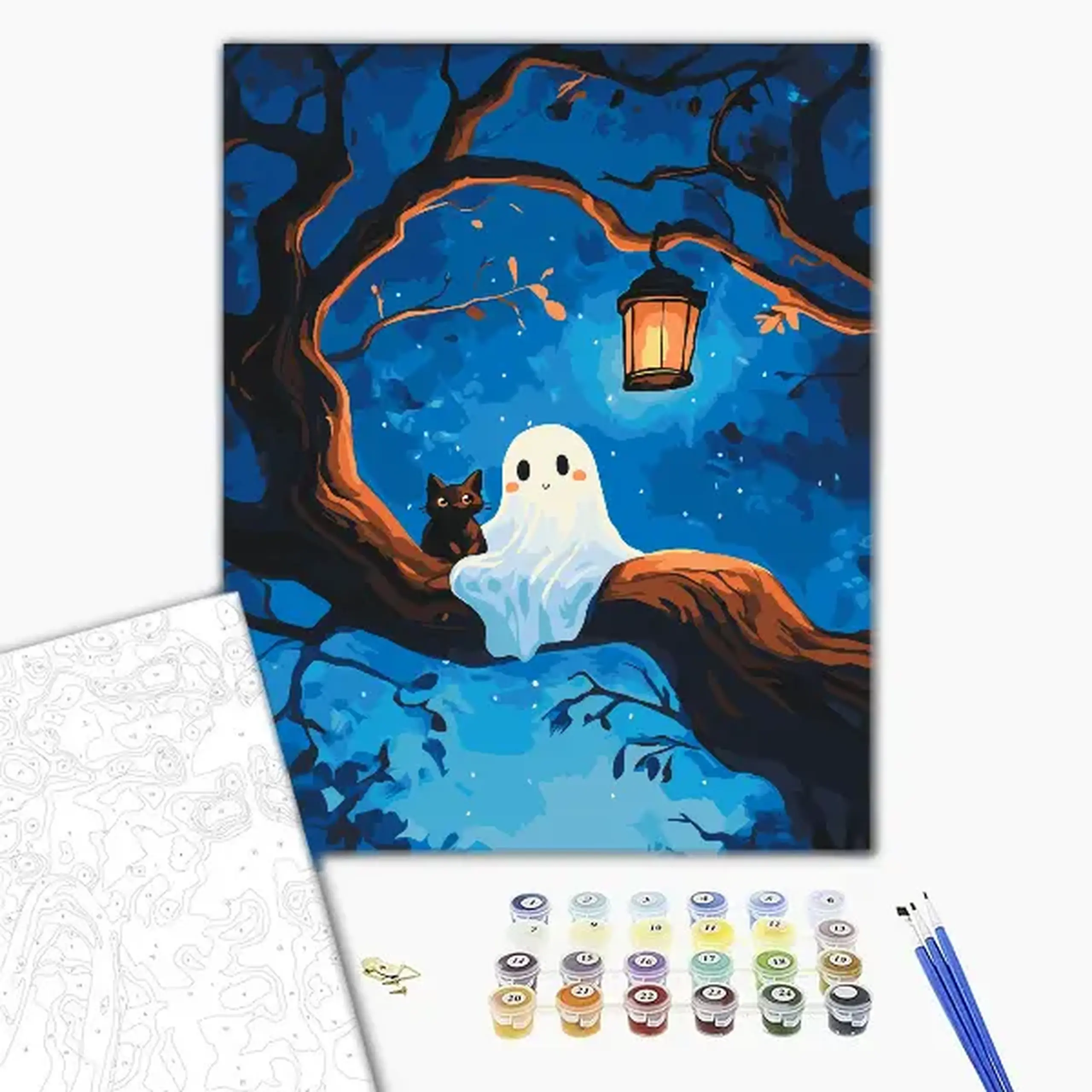 Pictură pe numere 40х50 cm (fără cutie) – Prieteni de Halloween
