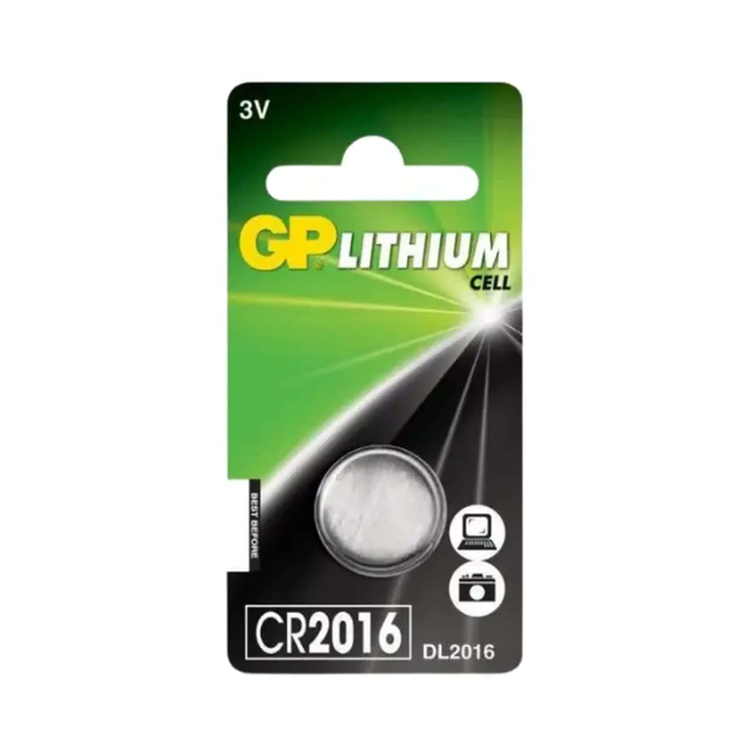 Baterie litiu GP CR2016, (în blister 5 buc.)