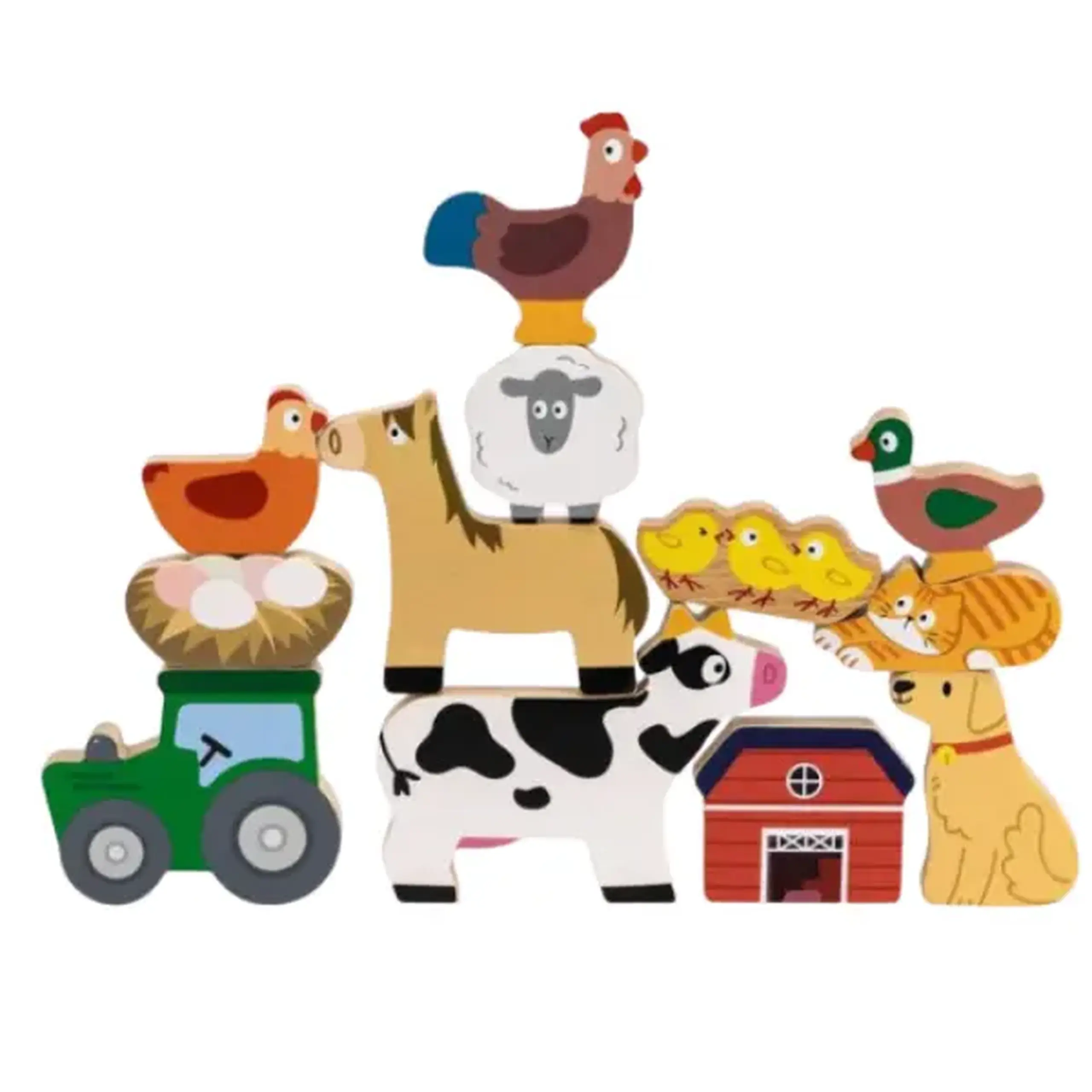 Set de figurine din lemn „Ferma”