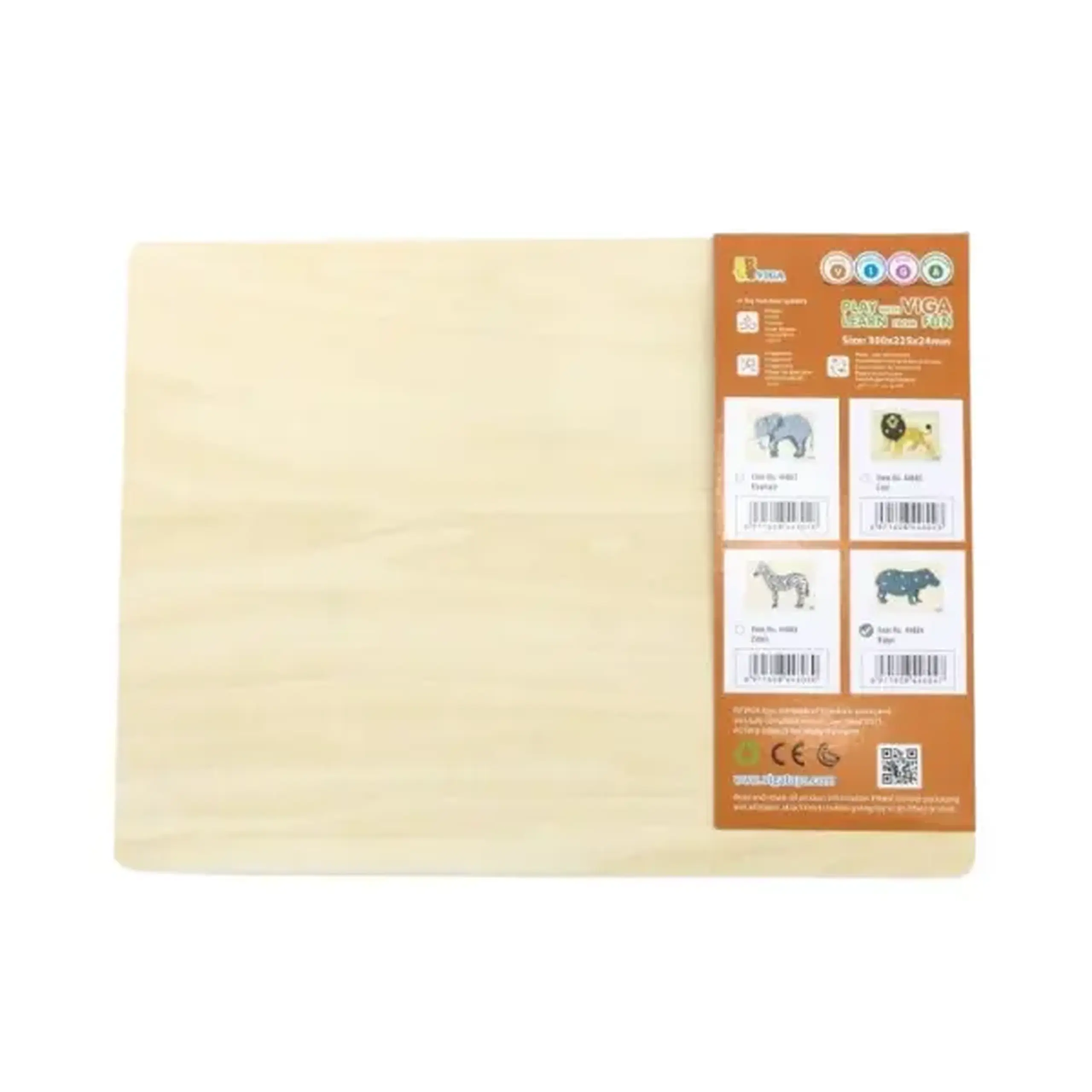 Puzzle din lemn Montessori cu buton “Hipopotam”