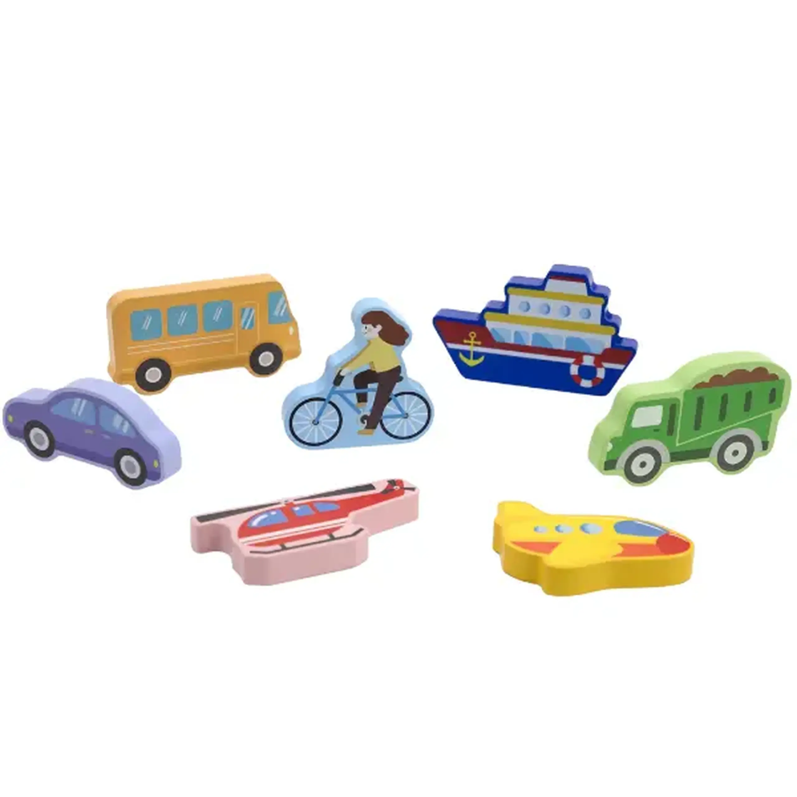 Puzzle tactil - inserție "Transport", 7 elem.