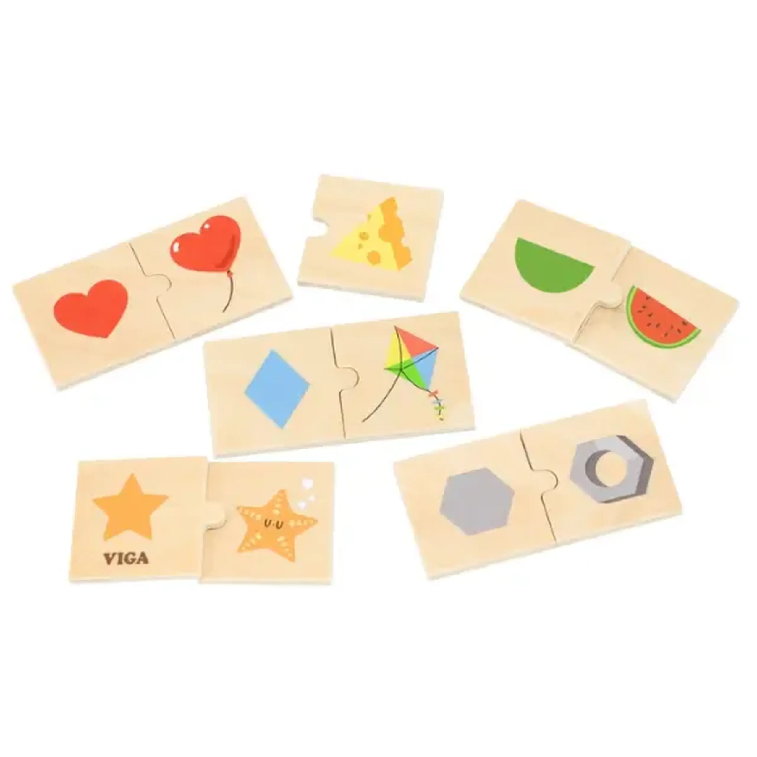 Joc logic de puzzle „Forme și obiecte” 24 elem.