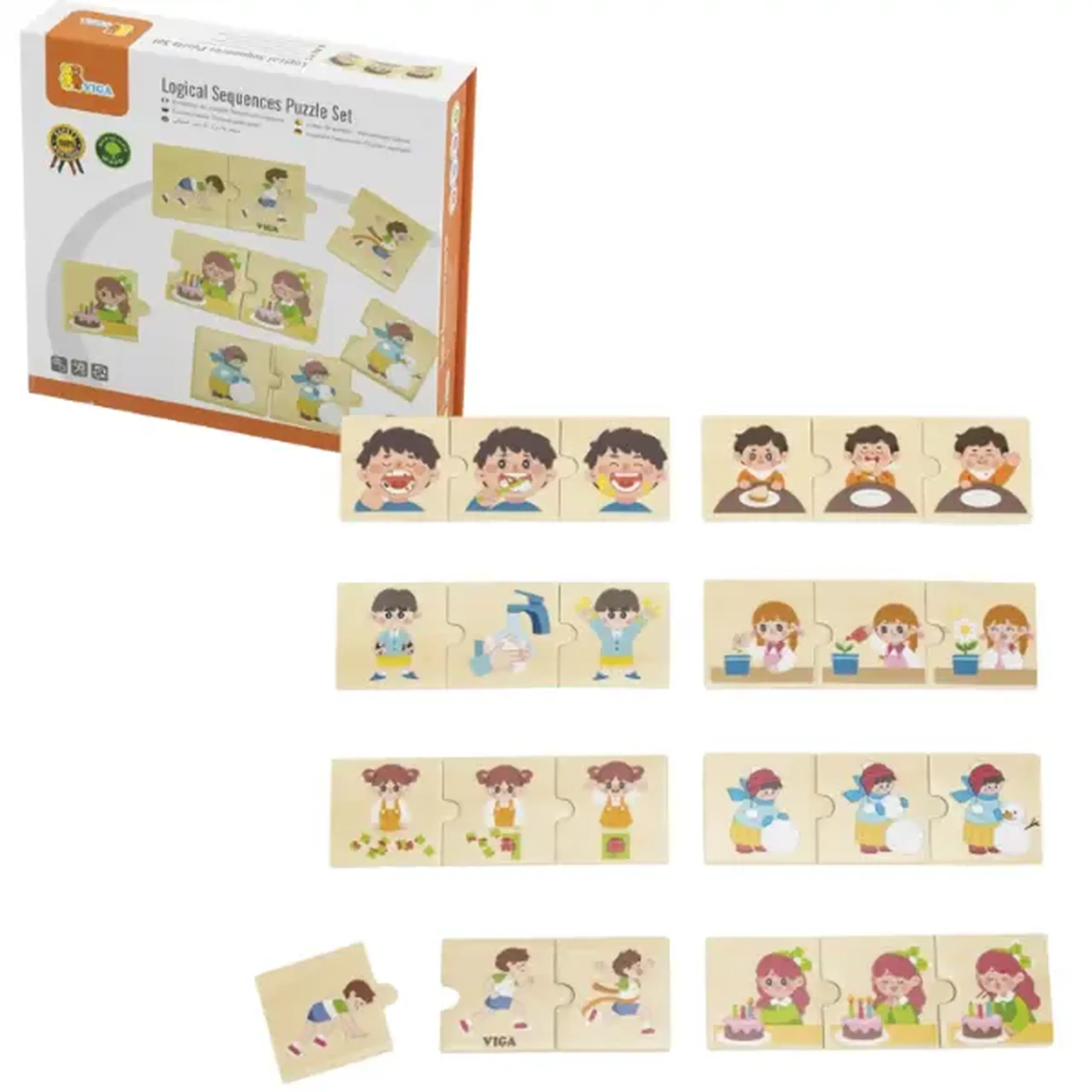 Joc logic de puzzle „Activități zilnice” 24 elem.