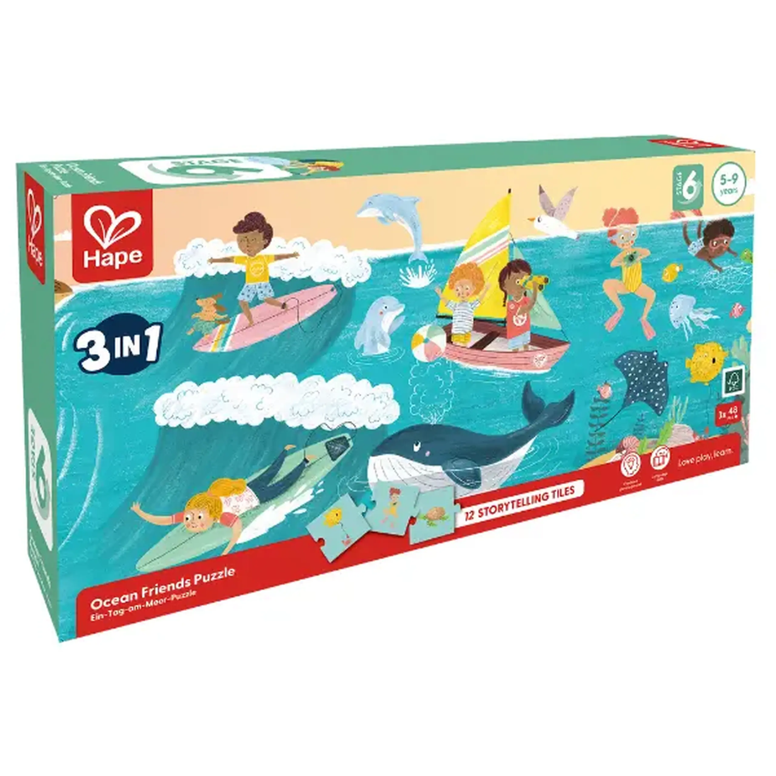Set puzzle 3 în 1 "Prietenii Oceanului"