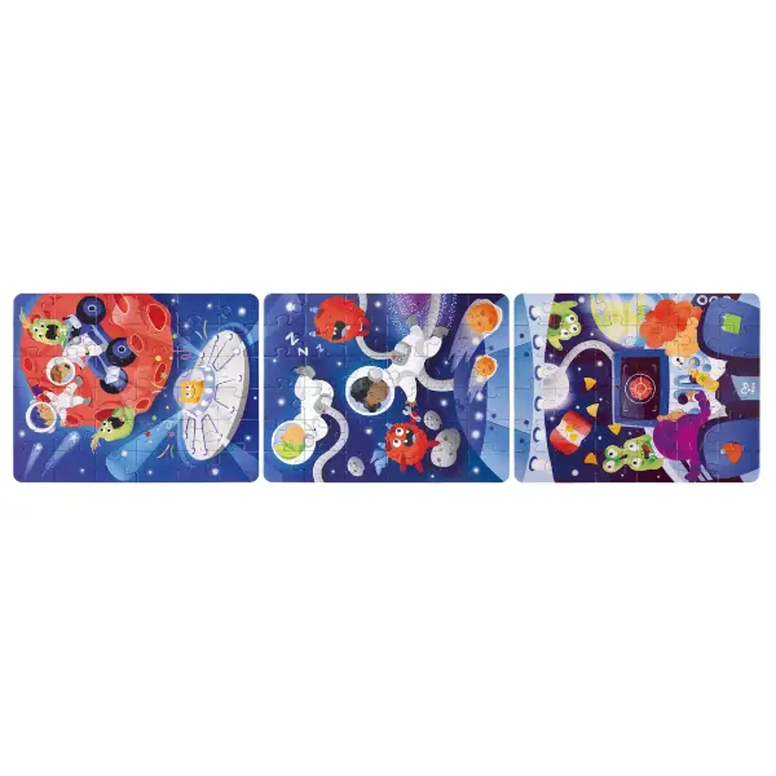 Set puzzle 3 în 1 "Aventura în Spațiu"