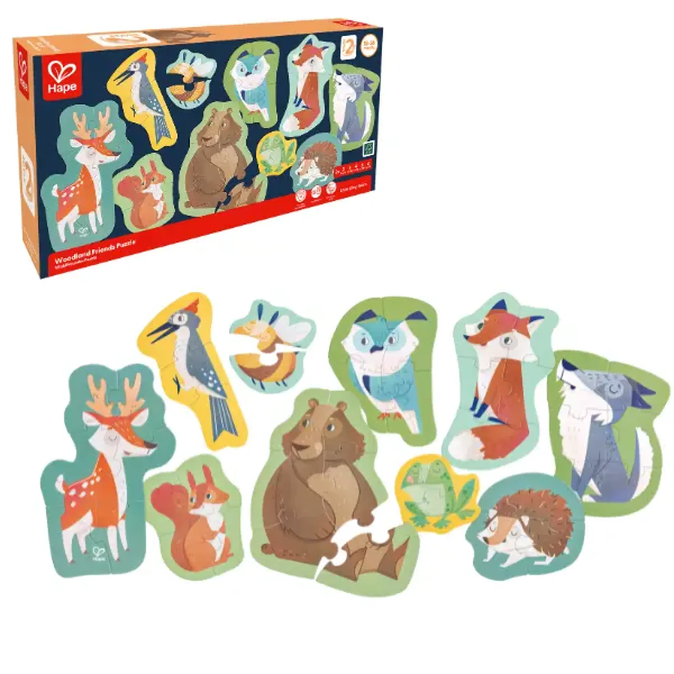 Set puzzle 10 în 1 "Prietenii pădurii"