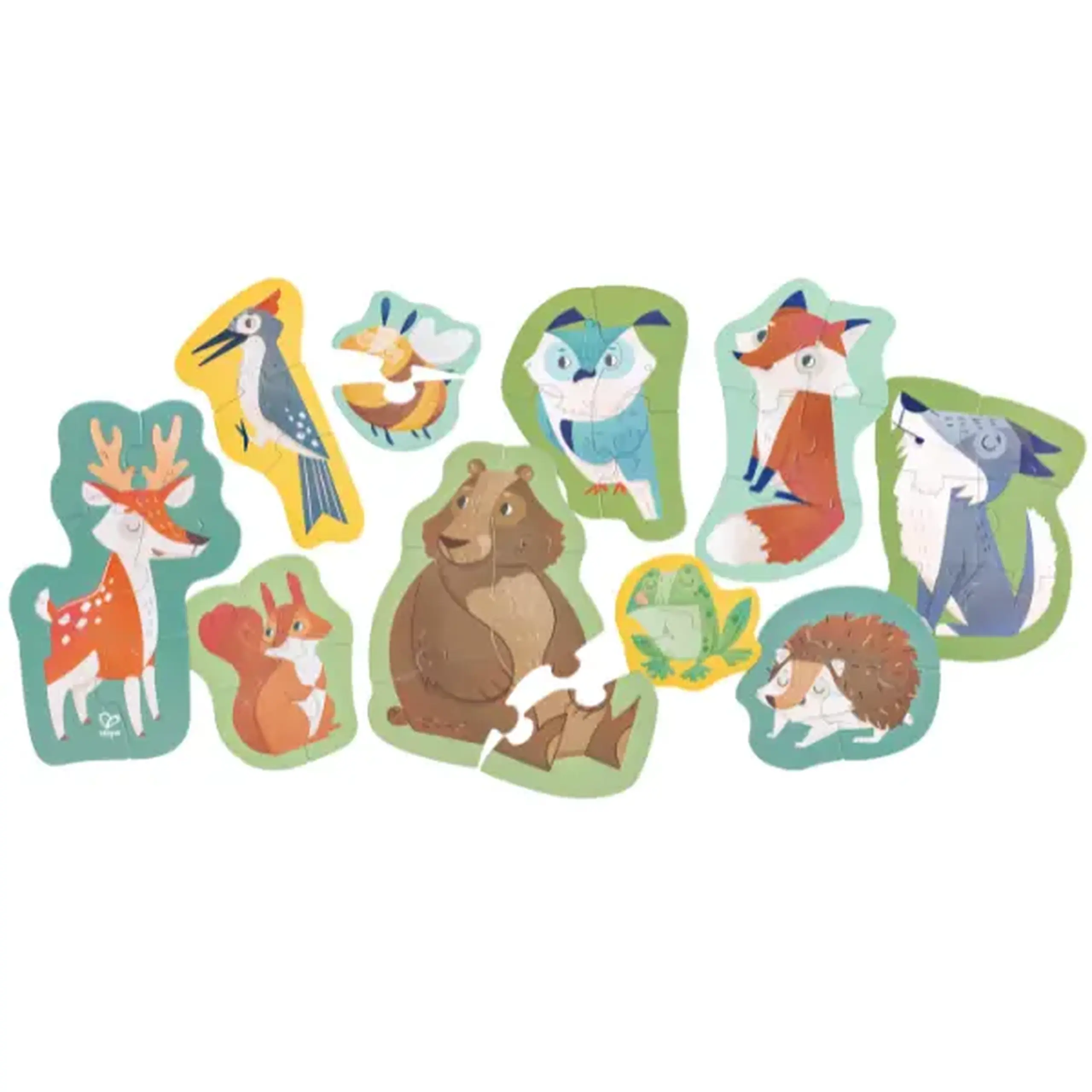 Set puzzle 10 în 1 "Prietenii pădurii"