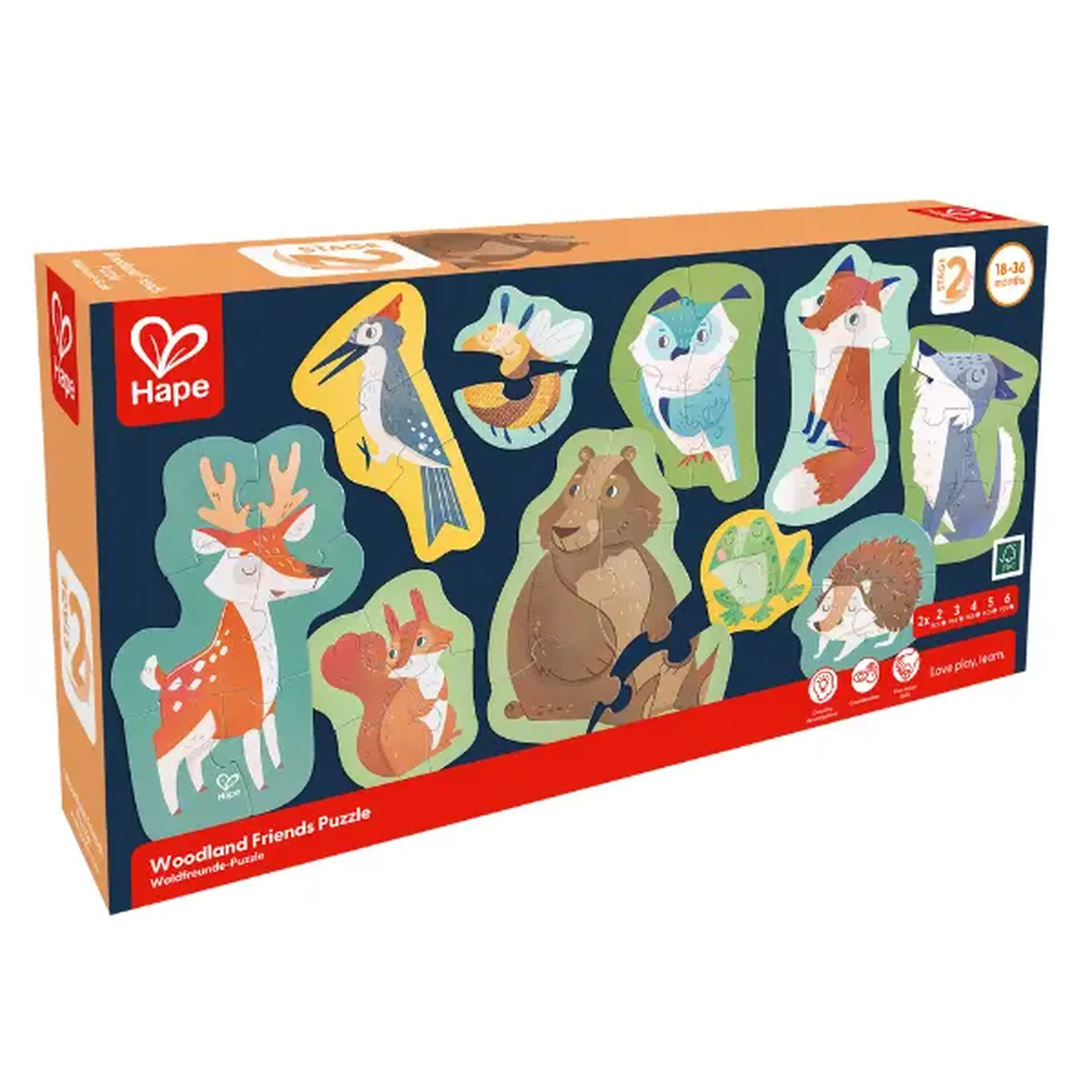 Set puzzle 10 în 1 "Prietenii pădurii"