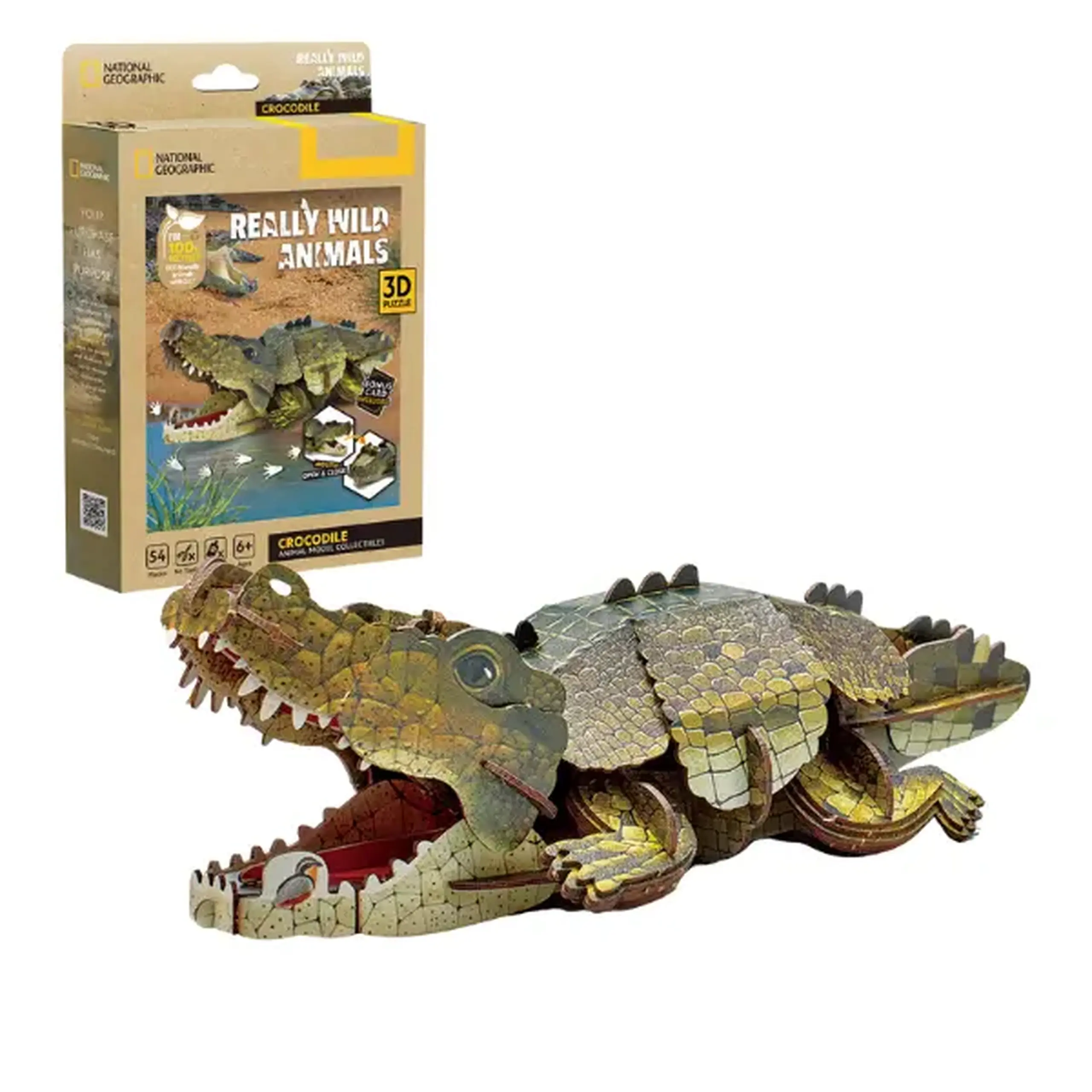 3D puzzle "Crocodil", 54 elemente