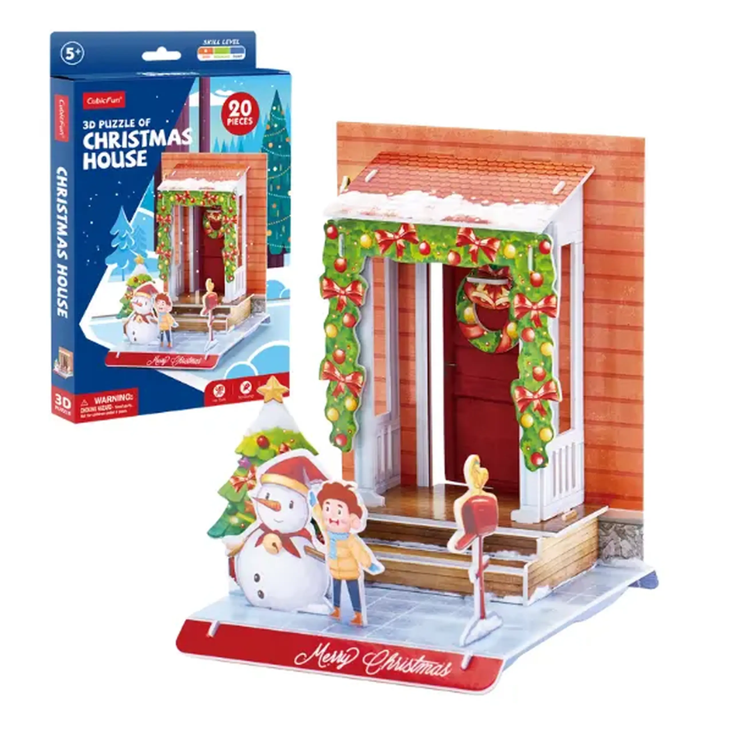 3D puzzle "Casa de Crăciun", 20 elem.