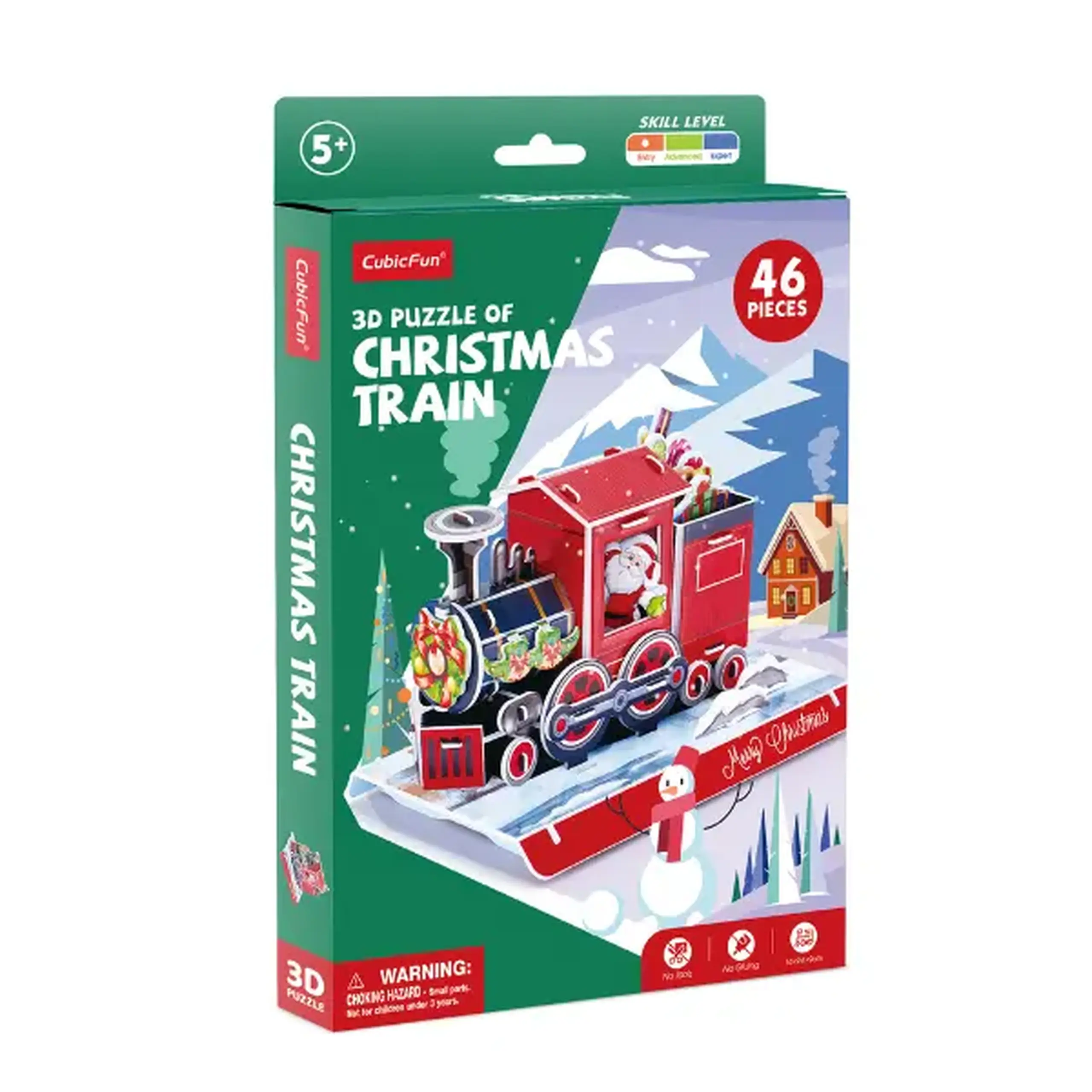 3D puzzle "Trenul de Crăciun", 46 elem.