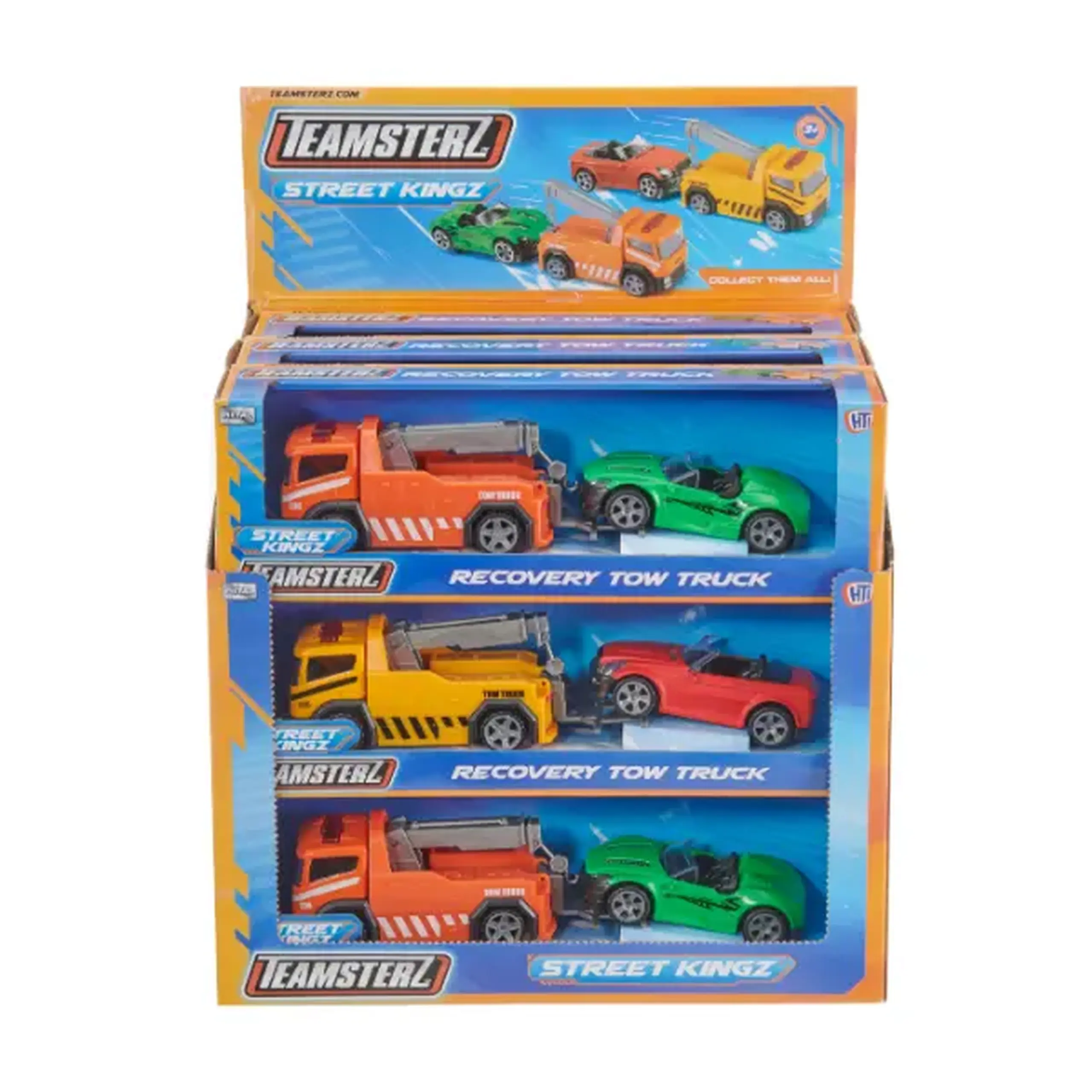 Camion de remorcare cu mașină Teamsterz, în as.
