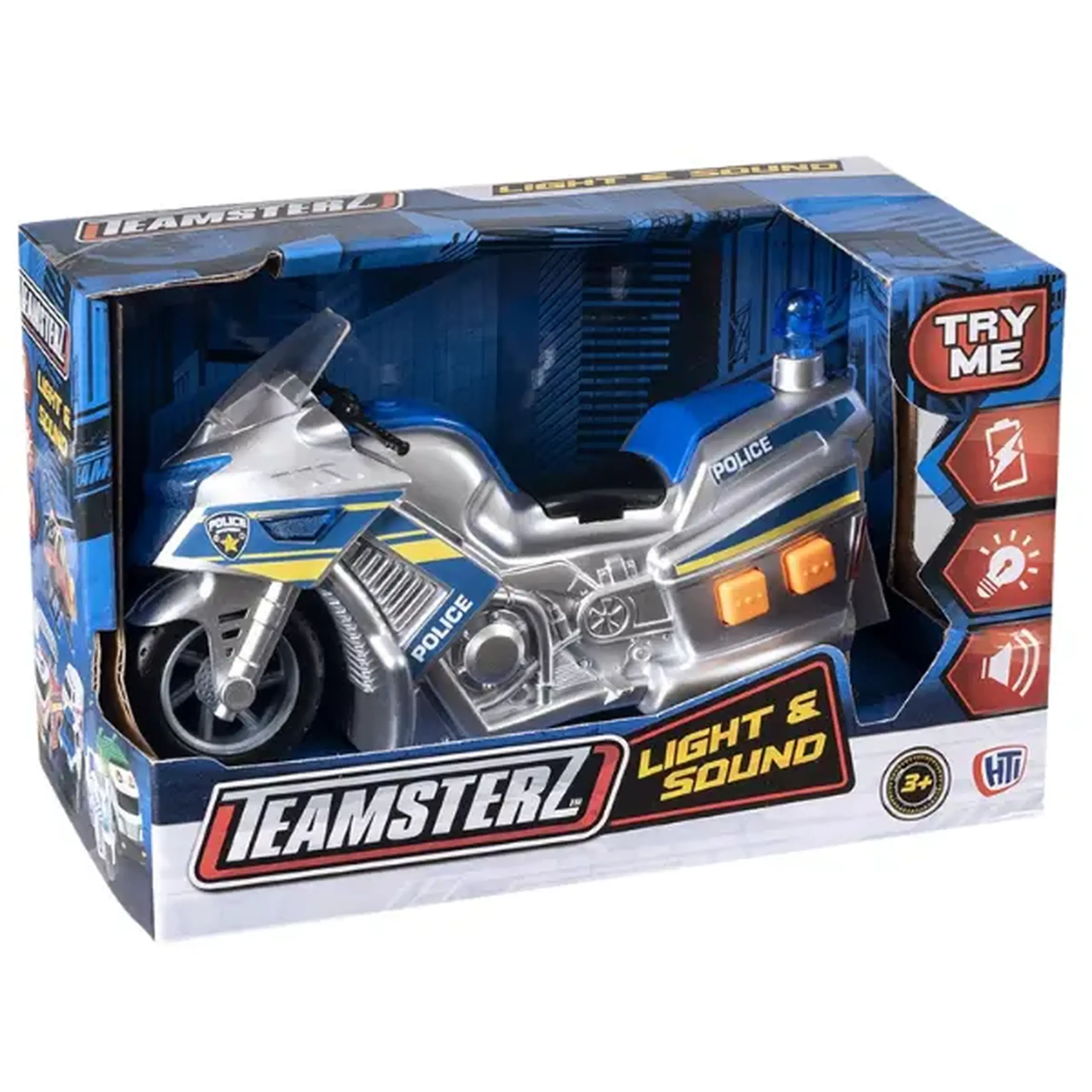 Motocicletă de poliție Teamsterz, cu lumină și sunet