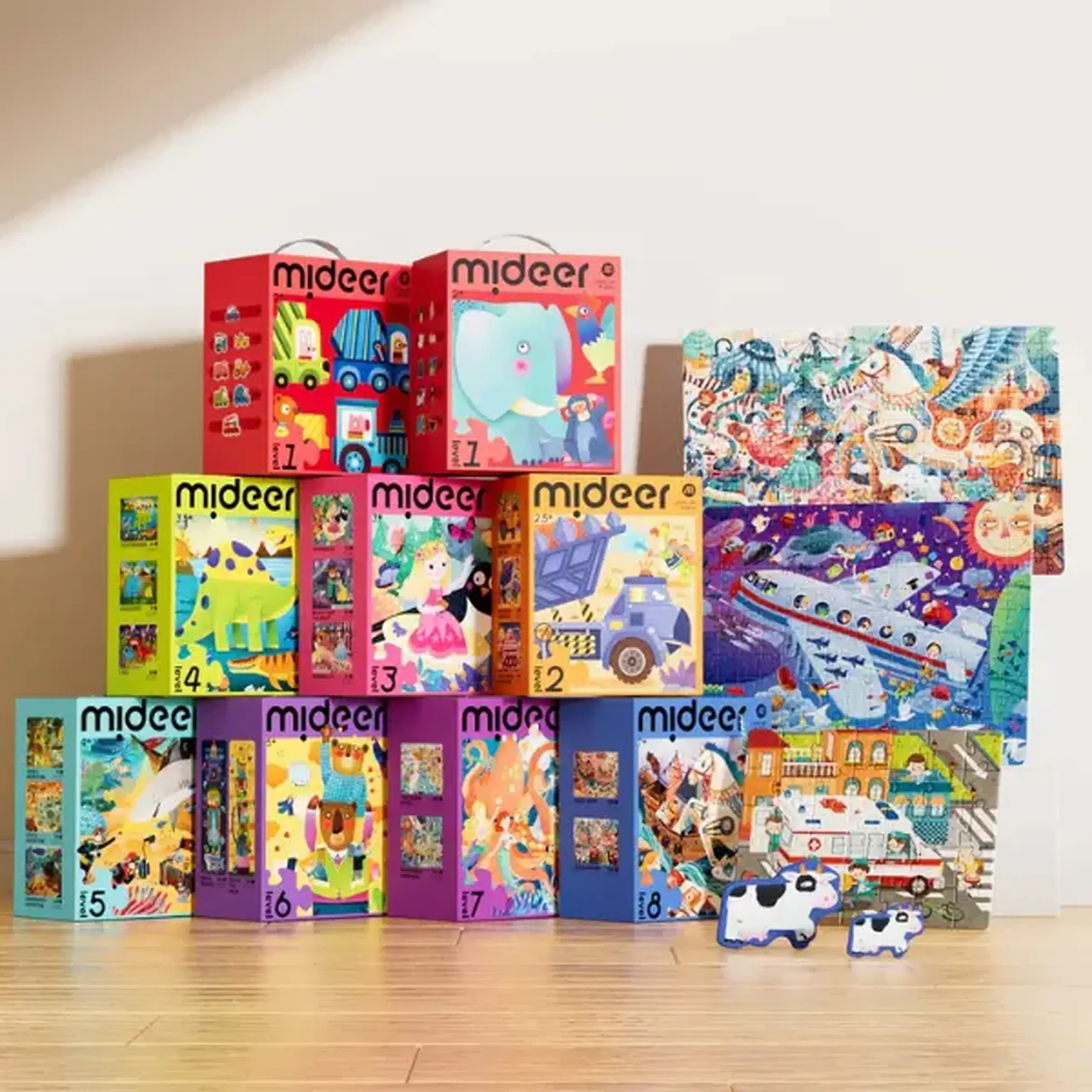 Seria de puzzle-uri "Orășelul de basm", 3 în 1, nivelul 4