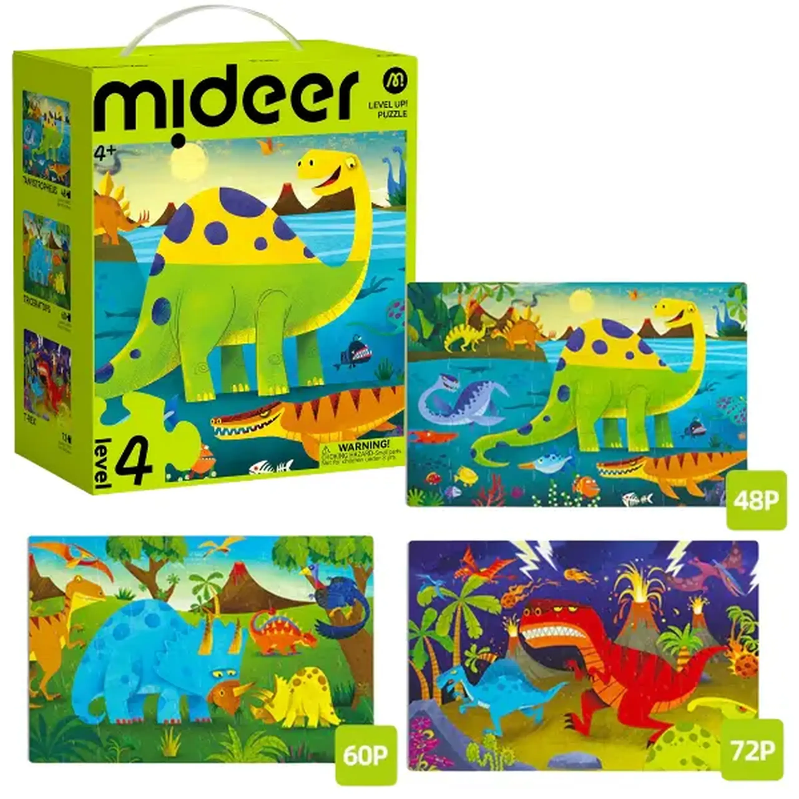Seria de puzzle-uri "Lumea Dinozaurilor", 3 în 1, nivelul 4