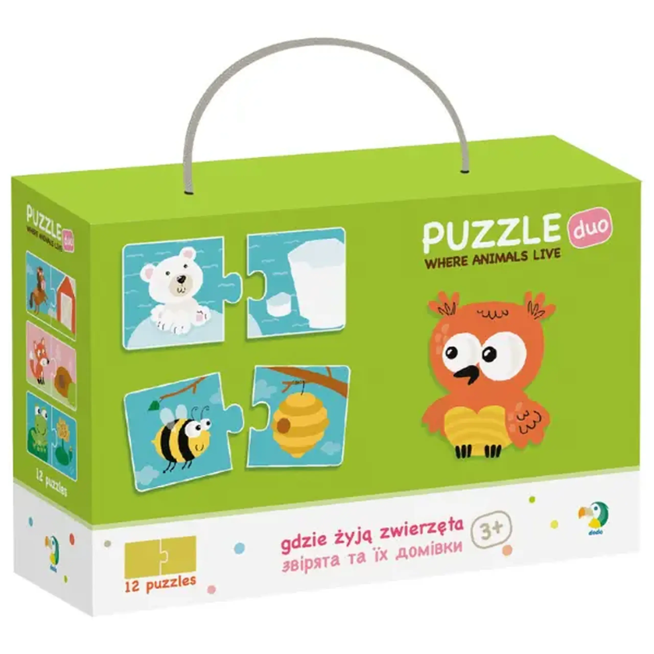 Puzzle "Animalele și căsuțele lor", 24 elem.