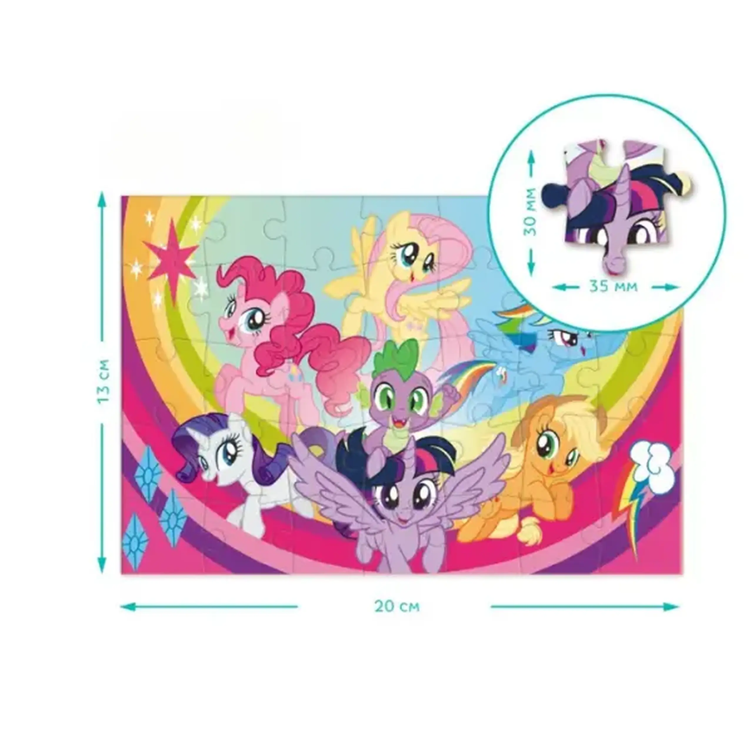 Puzzle-mini "Prietene magice", seria My Little Pony, 35 elem.