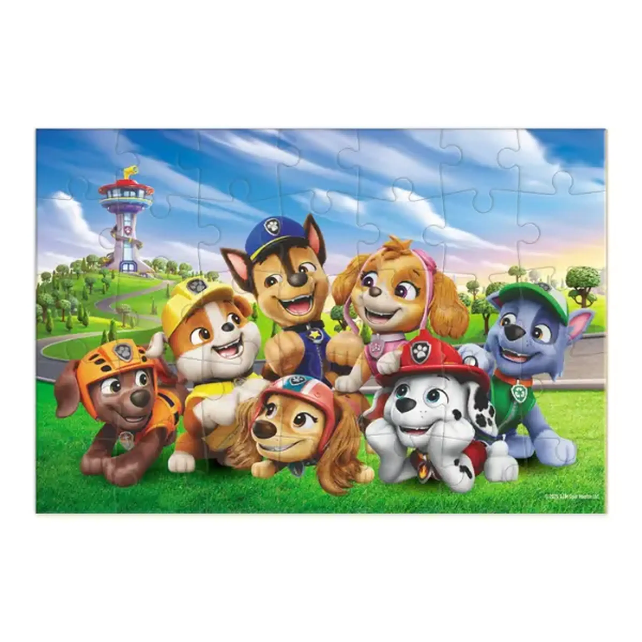 Puzzle-mini "Întâlnire lângă turn", seria Patrula cățelușilor, 35 elem.