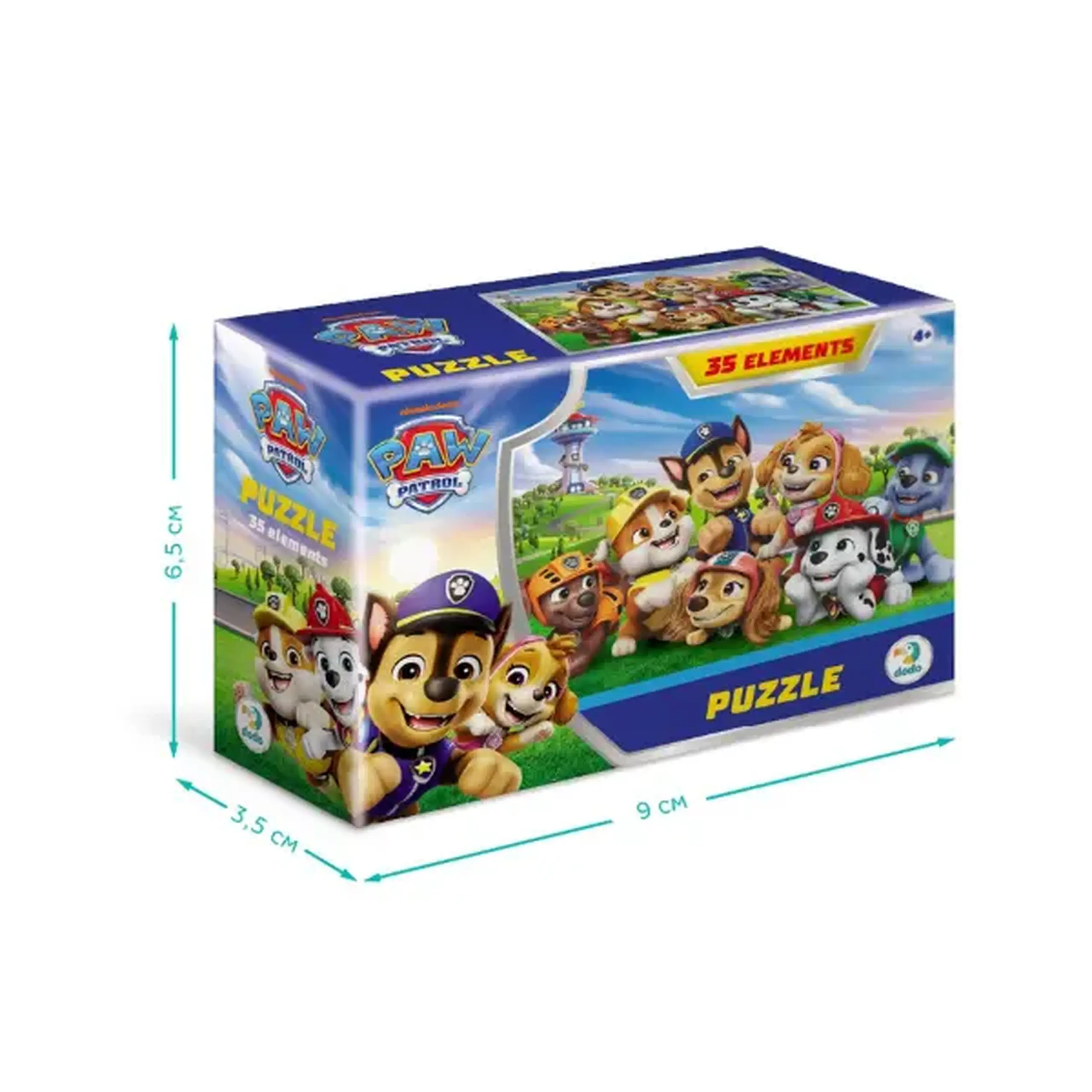 Puzzle-mini "Întâlnire lângă turn", seria Patrula cățelușilor, 35 elem.