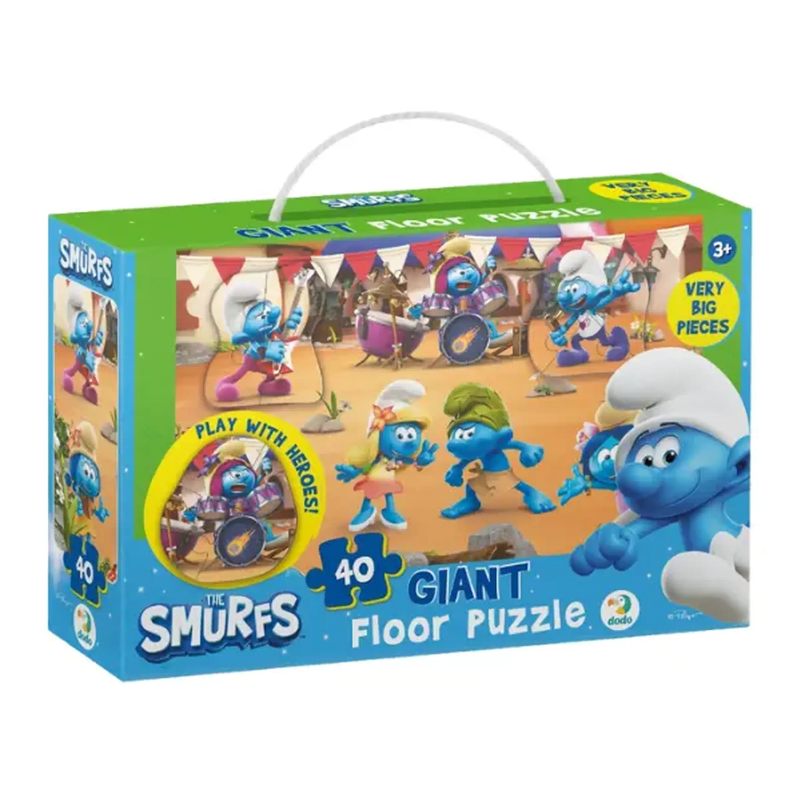 Puzzle mare de podea, The Smurfs - "Muzica cântă", 40 elem.