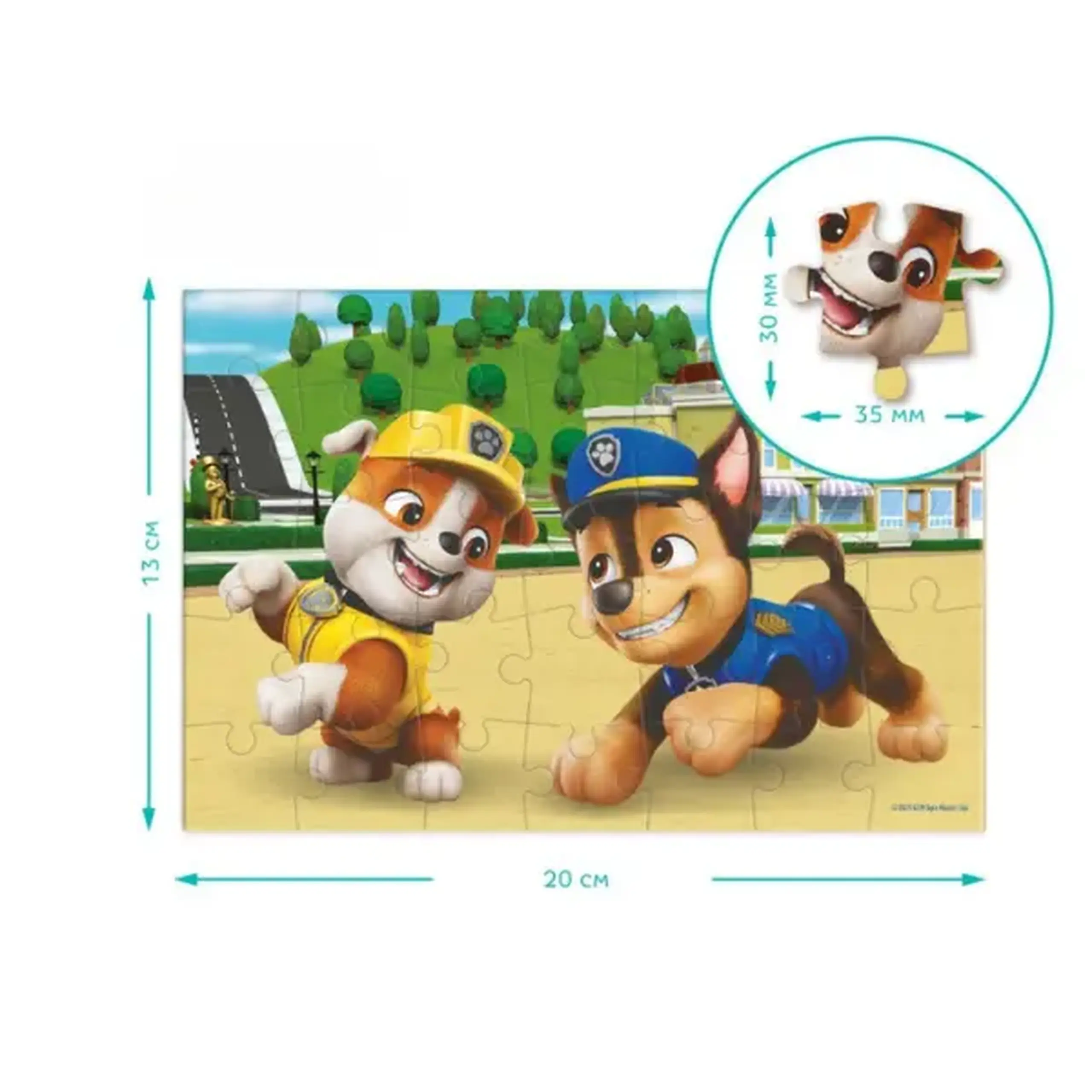 Puzzle-mini "Rubble și Chase", seria Patrula cățelușilor, 35 elem.