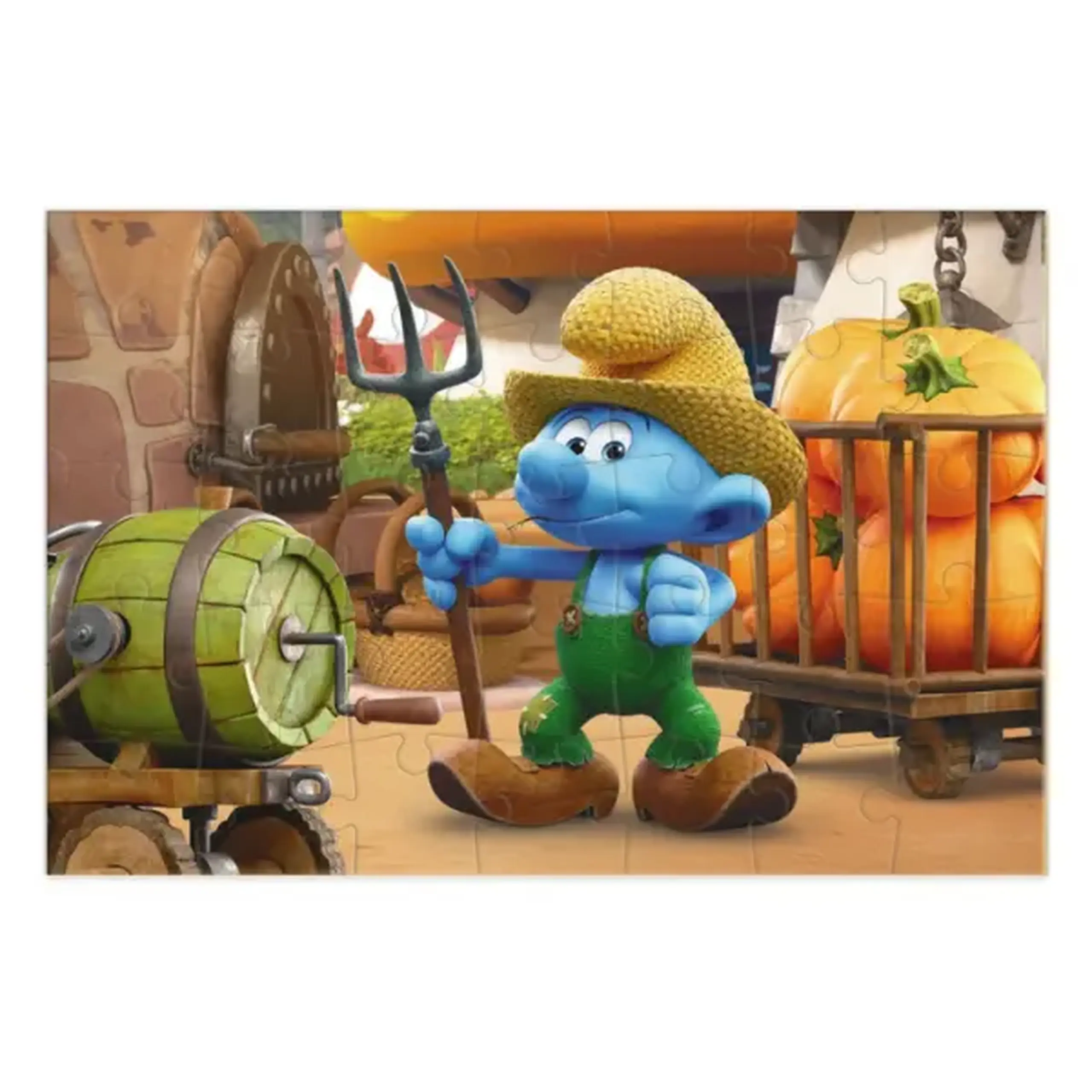 Puzzle-mini "Fermierul cu dovleci", seria Smurfii, 35 elem.
