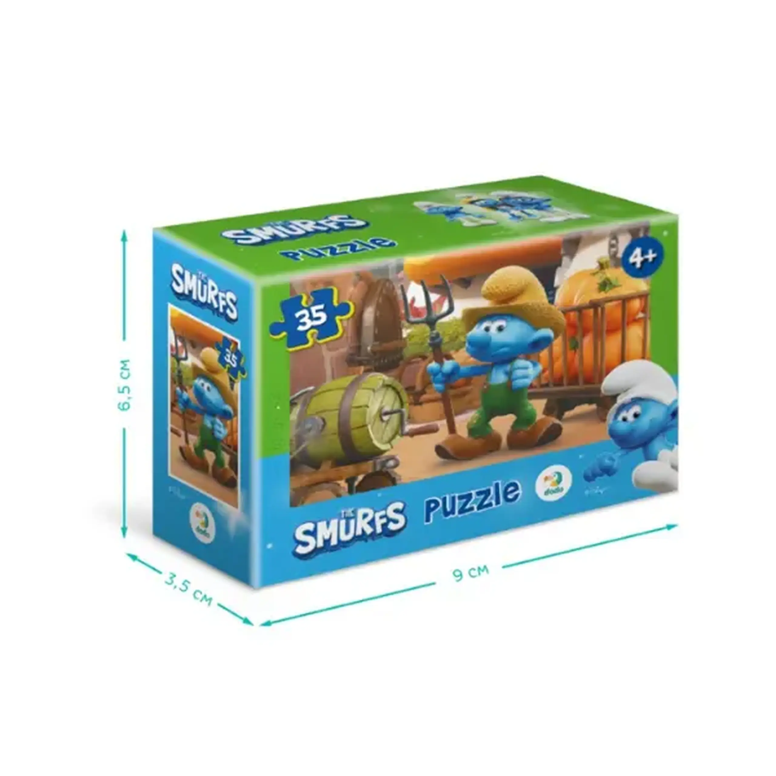 Puzzle-mini "Fermierul cu dovleci", seria Smurfii, 35 elem.