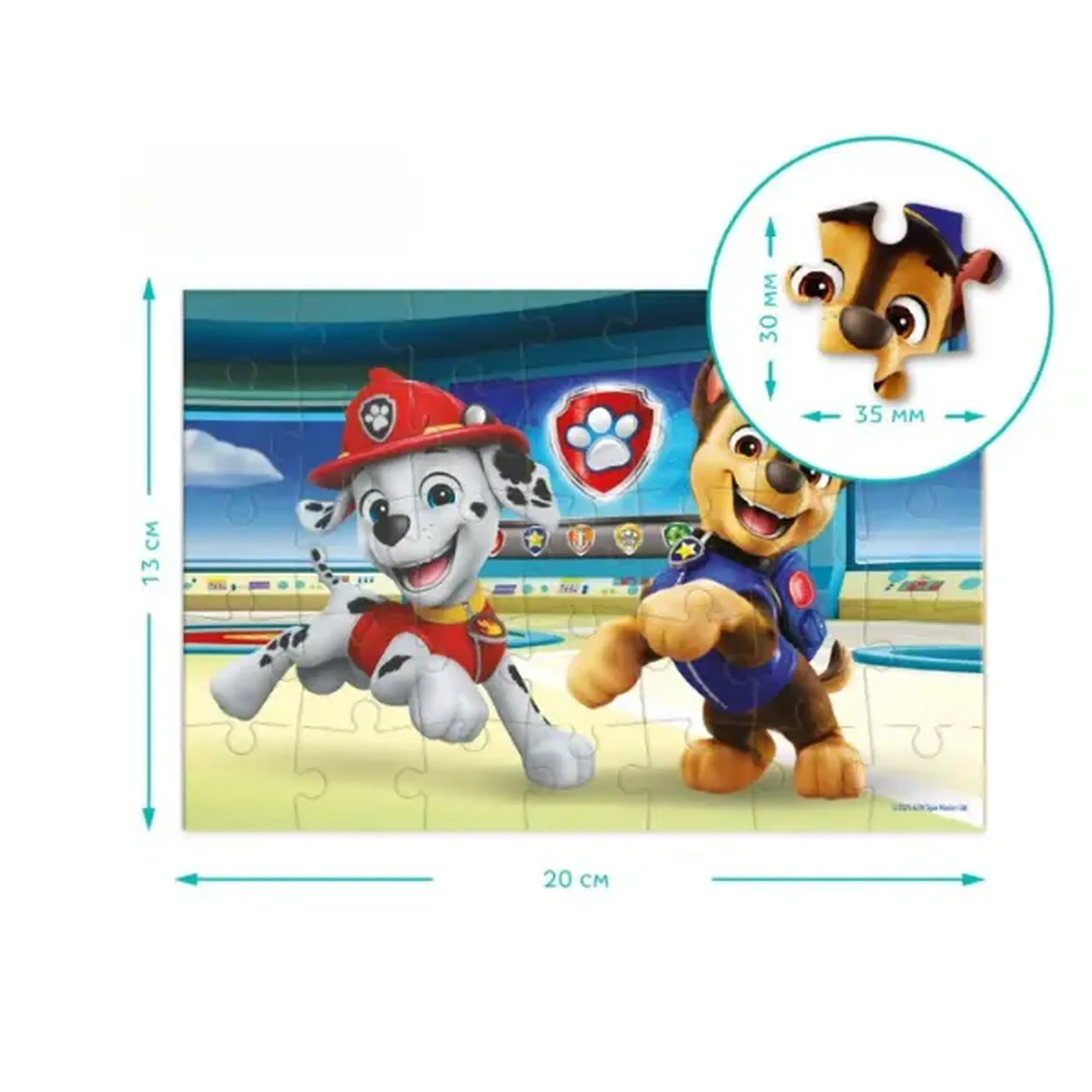 Puzzle-mini "Marshall și Chase", seria Patrula cățelușilor, 35 elem.