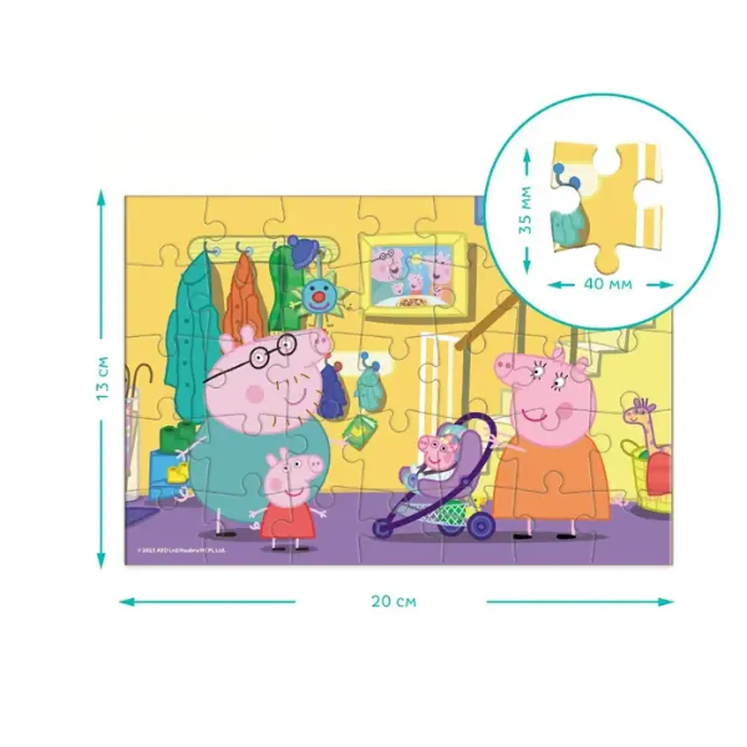 Puzzle-mini "La plimbare", seria Peppa Pig, 35 elem.