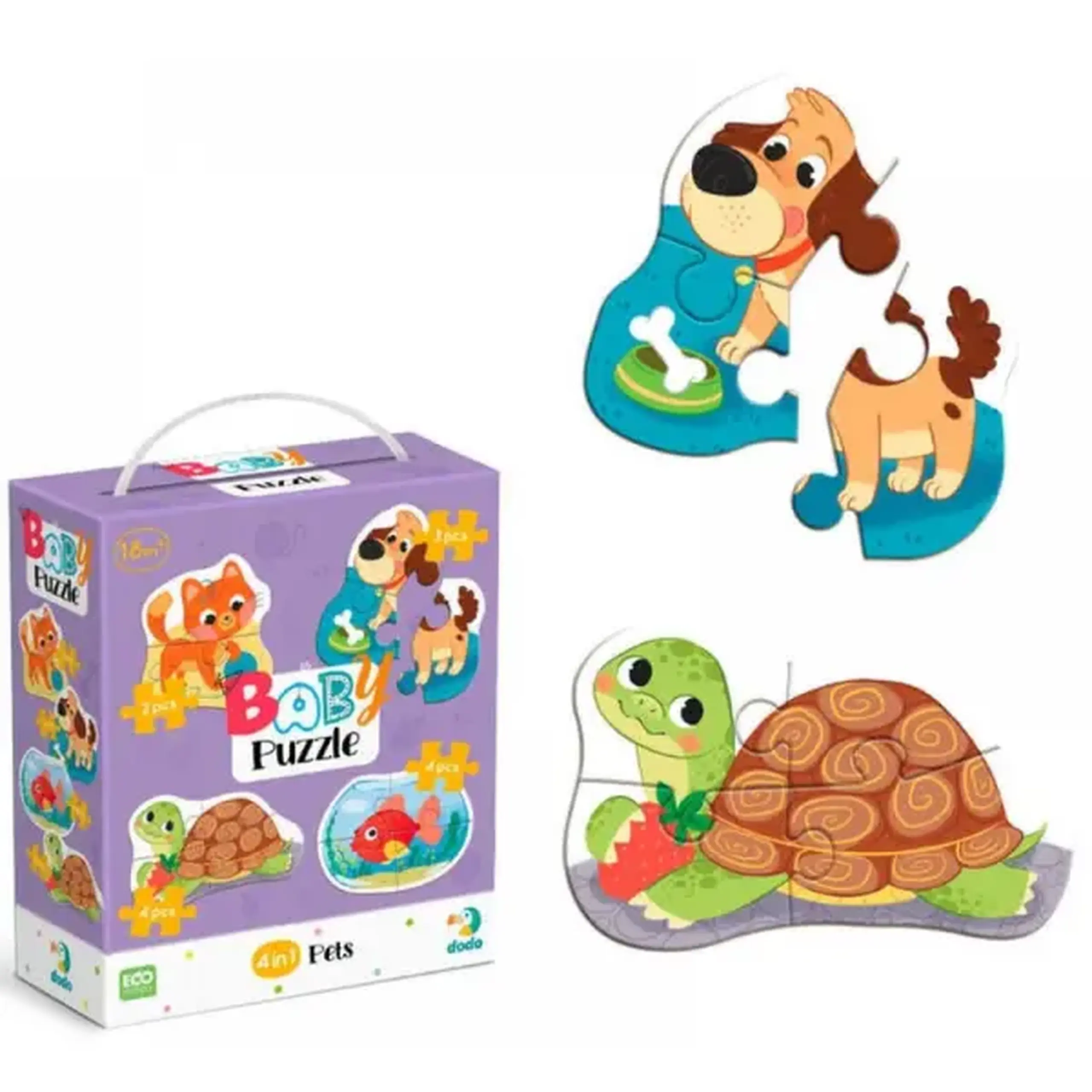 Puzzle 4 în 1 "Animale de casă", 13 elem.