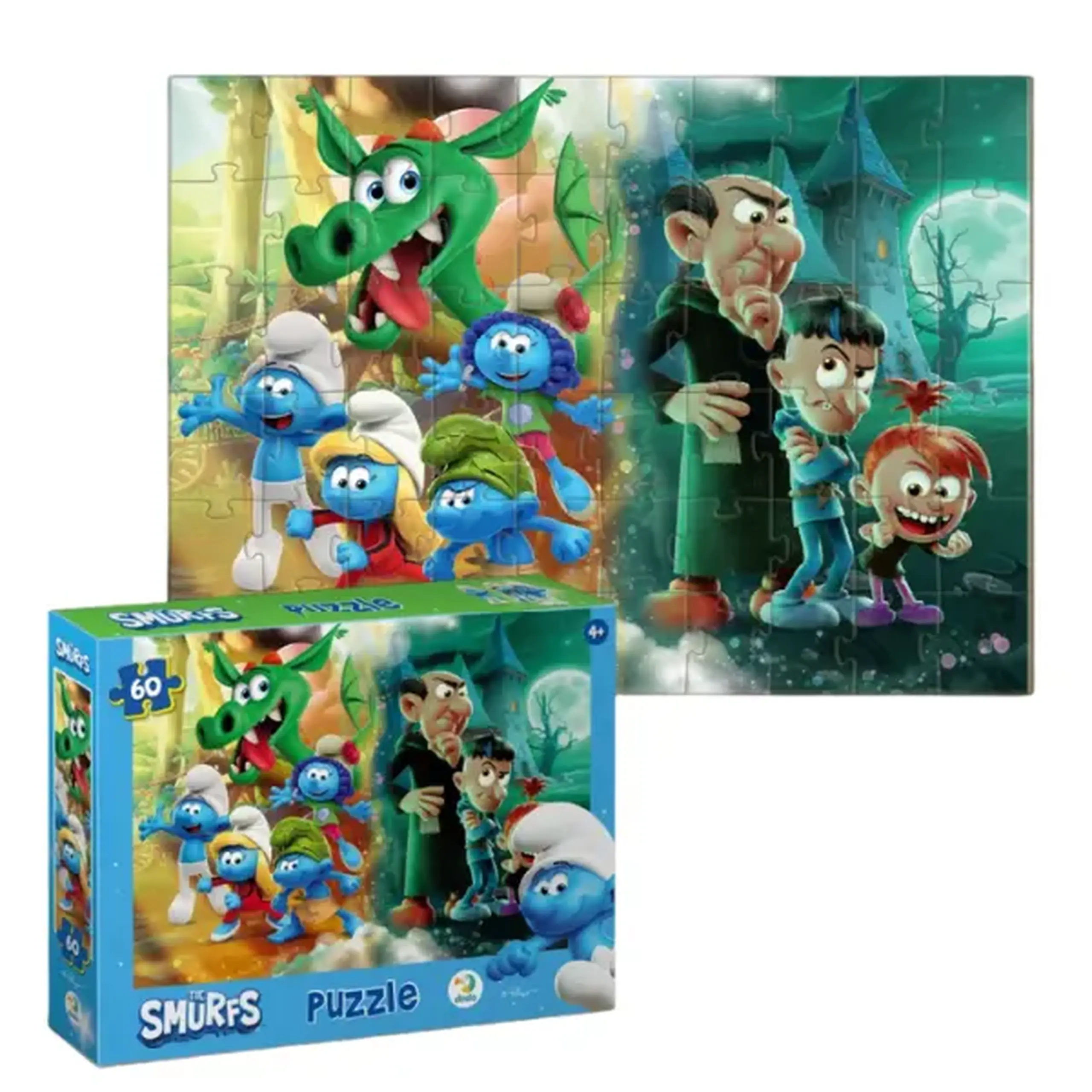 Puzzle "Animalul de companie – dragon", seria Smurfii, 60 elem.