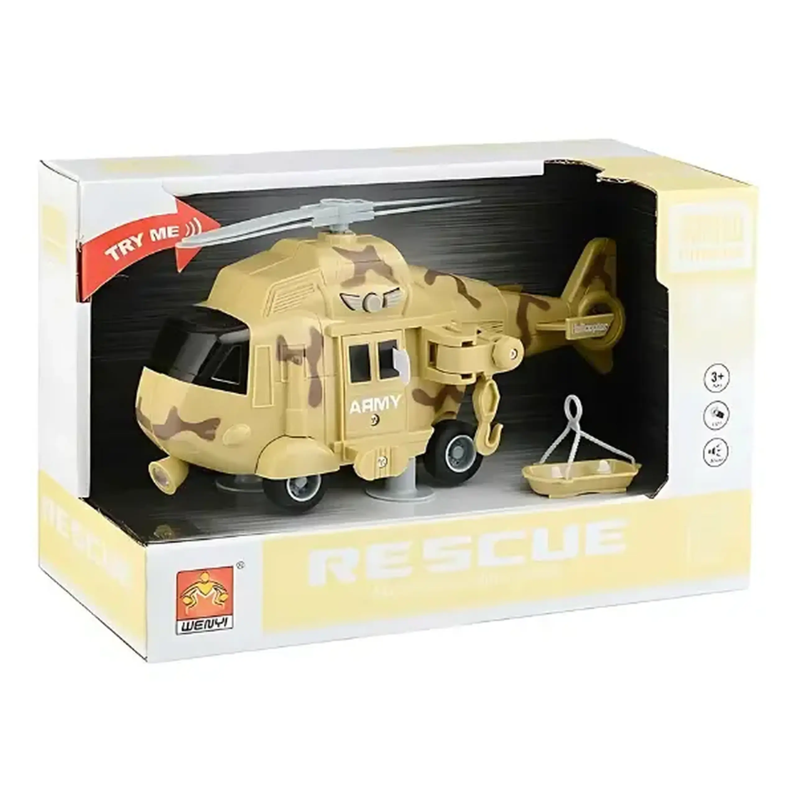 1:20 Elicopter militar de salvare inerțial (lumină / sunet)