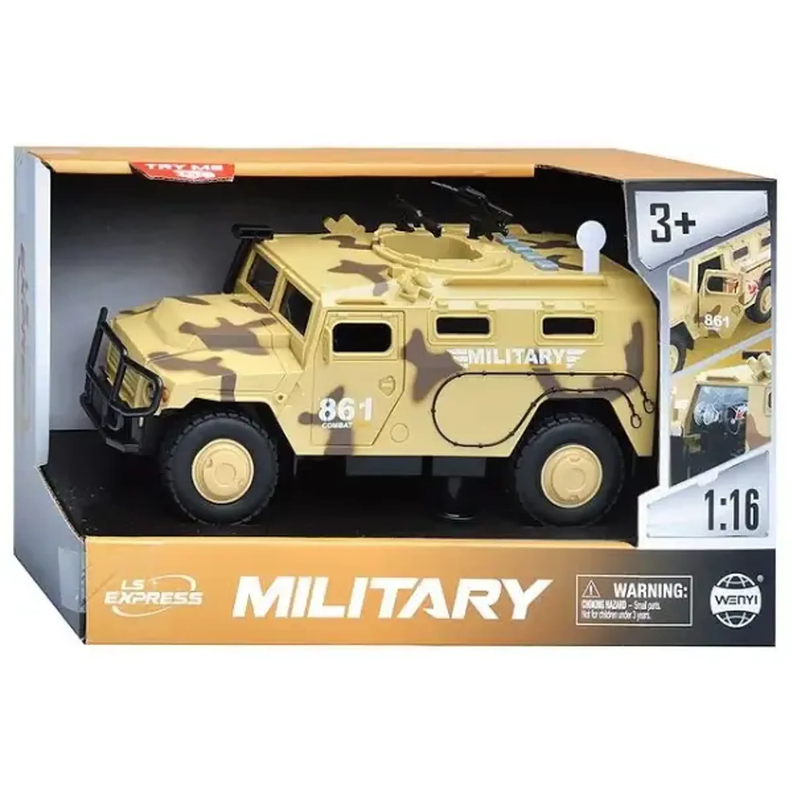 1:16 Vehicul blindat militar cu inerție (lumini /sunete / ușile se deschid)