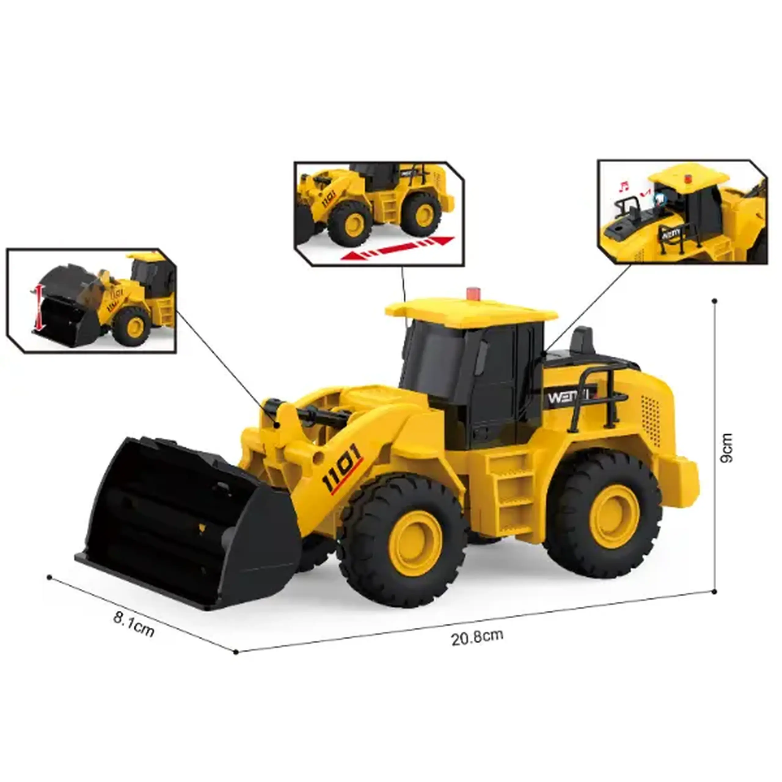 1:20 Buldozer cu fricțiune (lumini /sunete)
