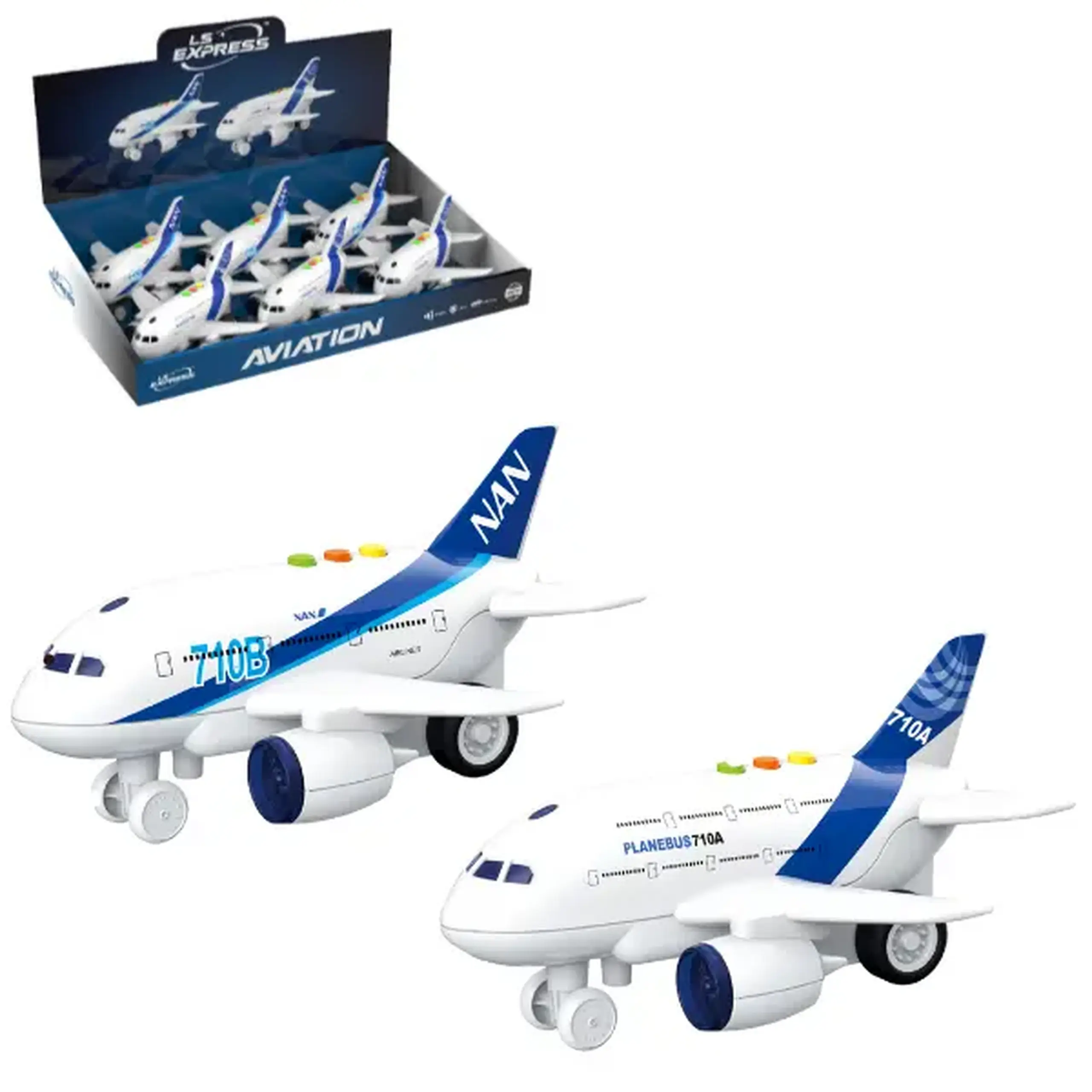 1:200 Avion cu fricțiune (lumini /sunete), as.