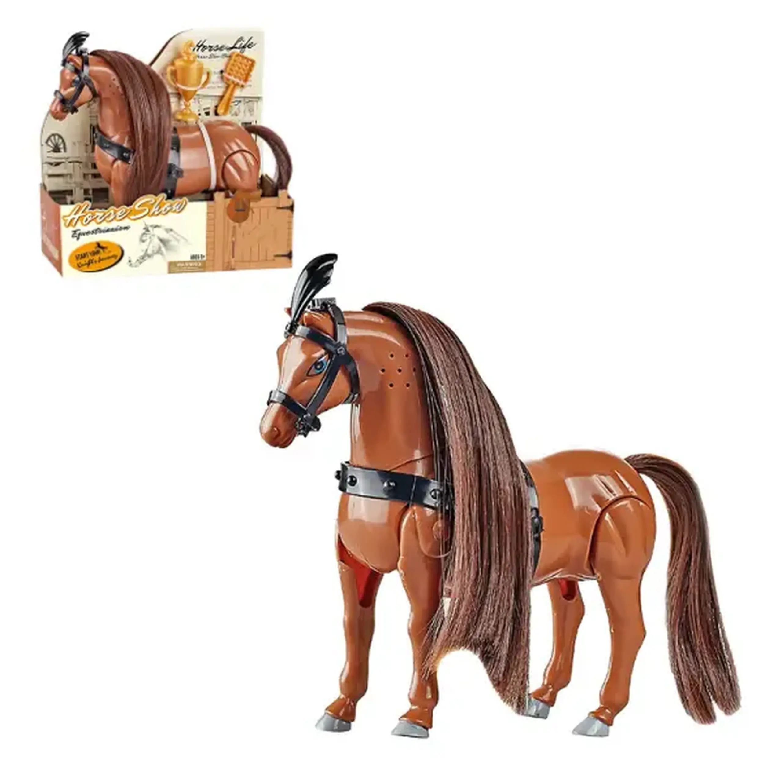 Cal pentru călărie cu accesorii
