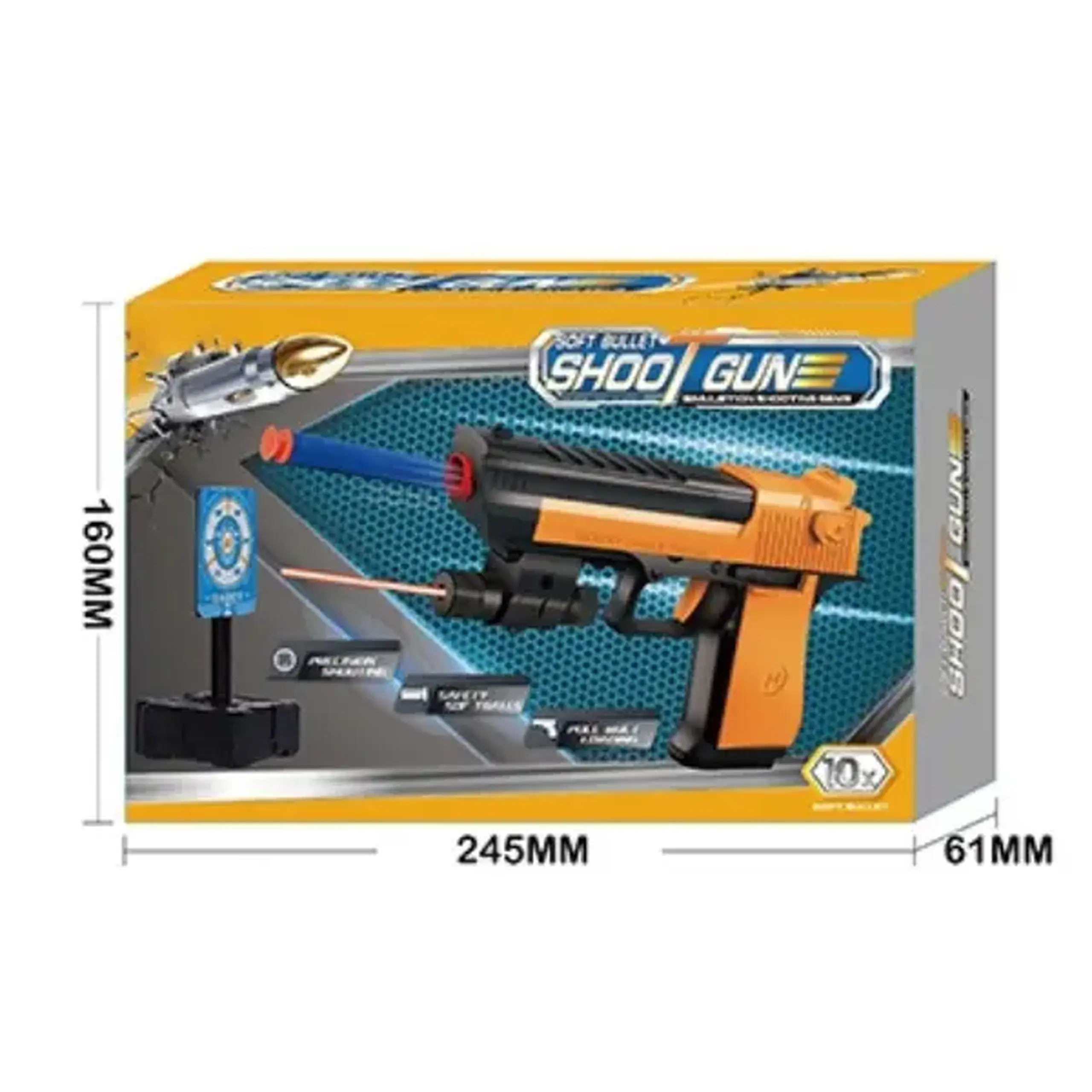 Set de joacă „Pistol cu 10 gloanțe moi și ținte”