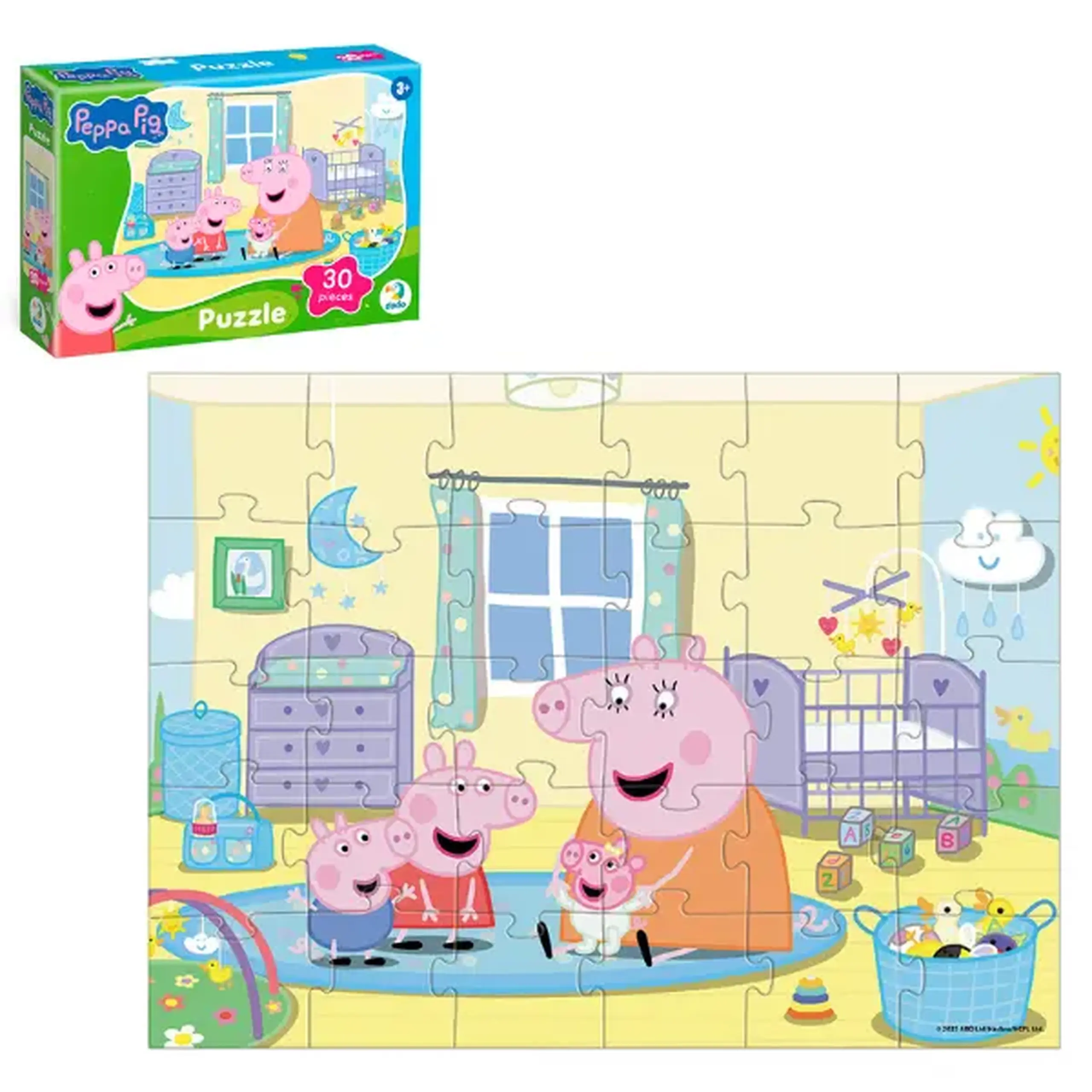 Puzzle „Camera bebelușului”, seria Peppa Pig, 30 de piese