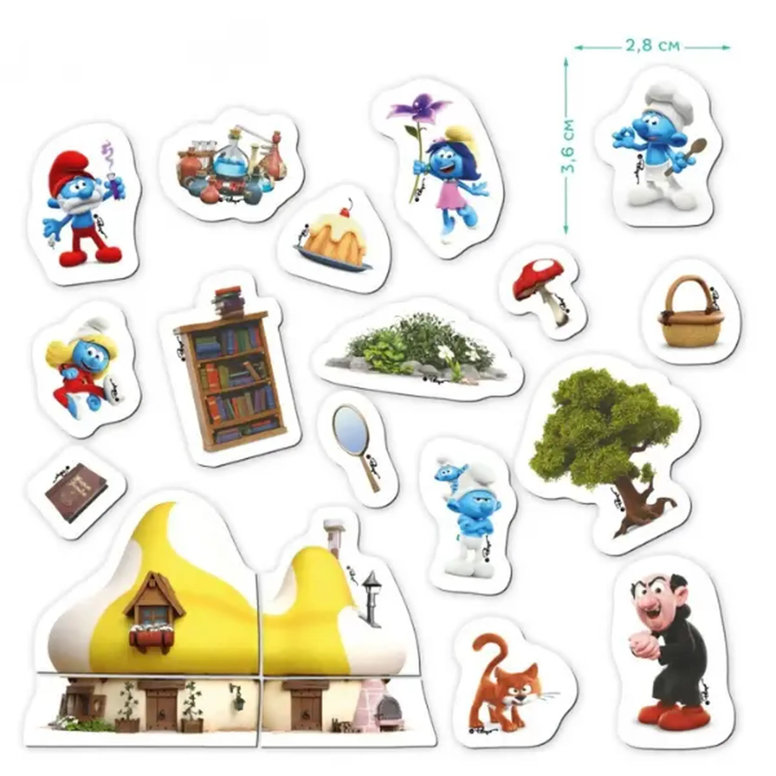 Joc magnetic "Casa de vis", seria Smurfii, 20 elem.